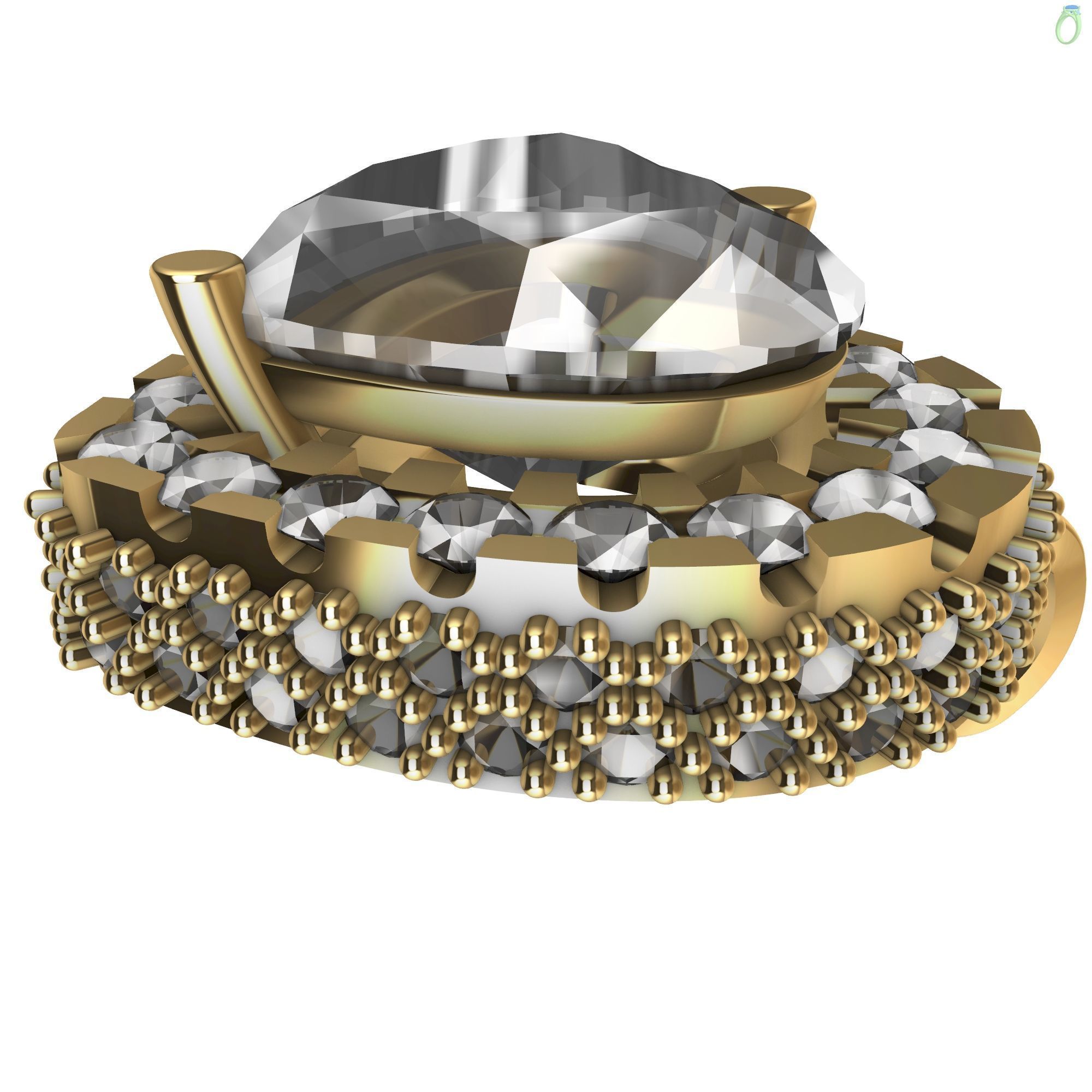 Micro Prong Heart Pendant 3D print model_2