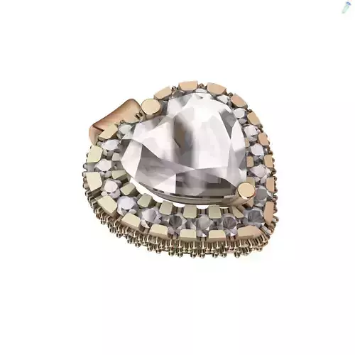 Micro Prong Heart Pendant