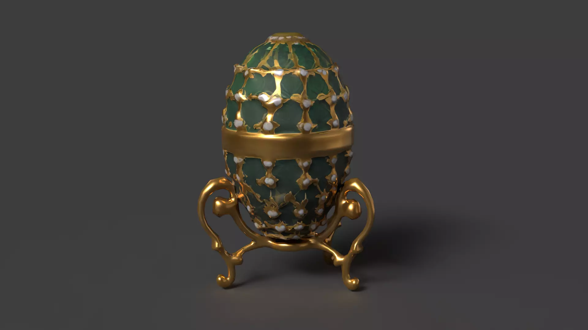 Russian Faberge egg Low-poly 3D model
