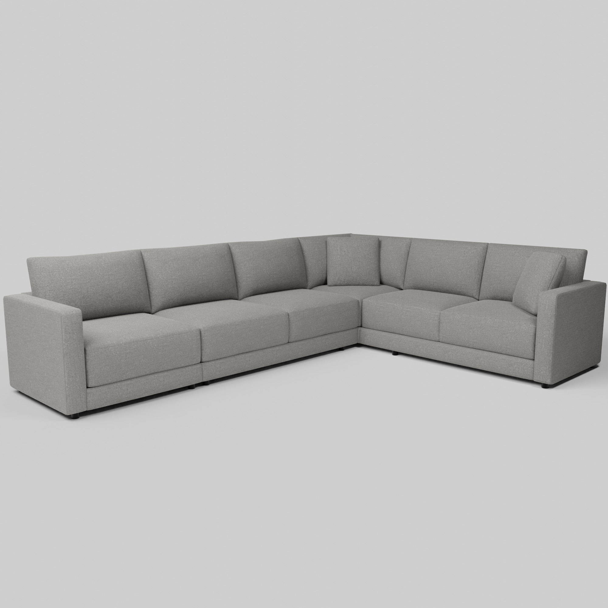 Gather Deep 3-Piece Sectional Sofa 3D model_2