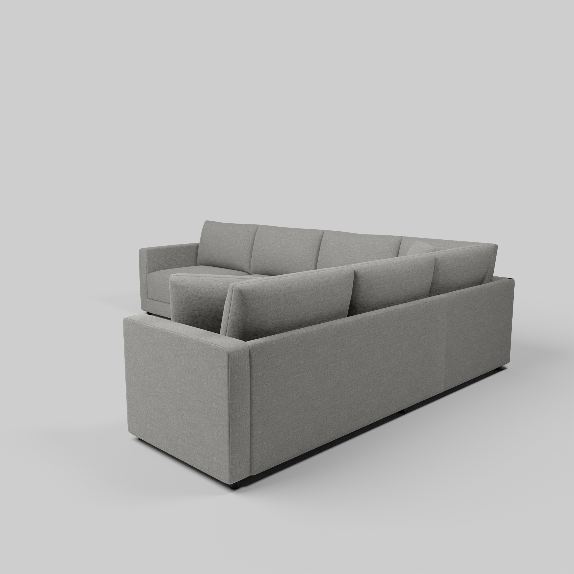 Gather Deep 3-Piece Sectional Sofa 3D model_8
