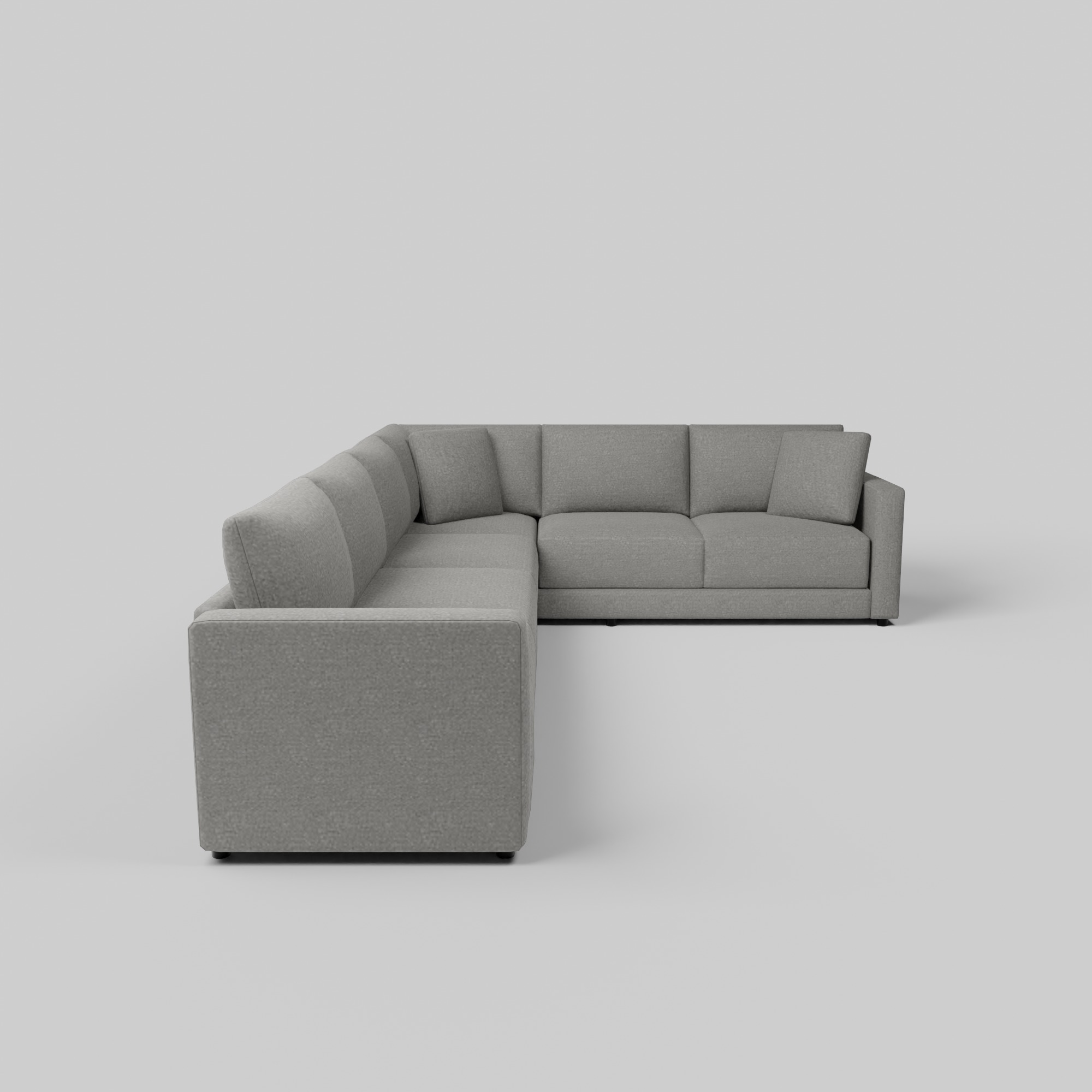 Gather Deep 3-Piece Sectional Sofa 3D model_3