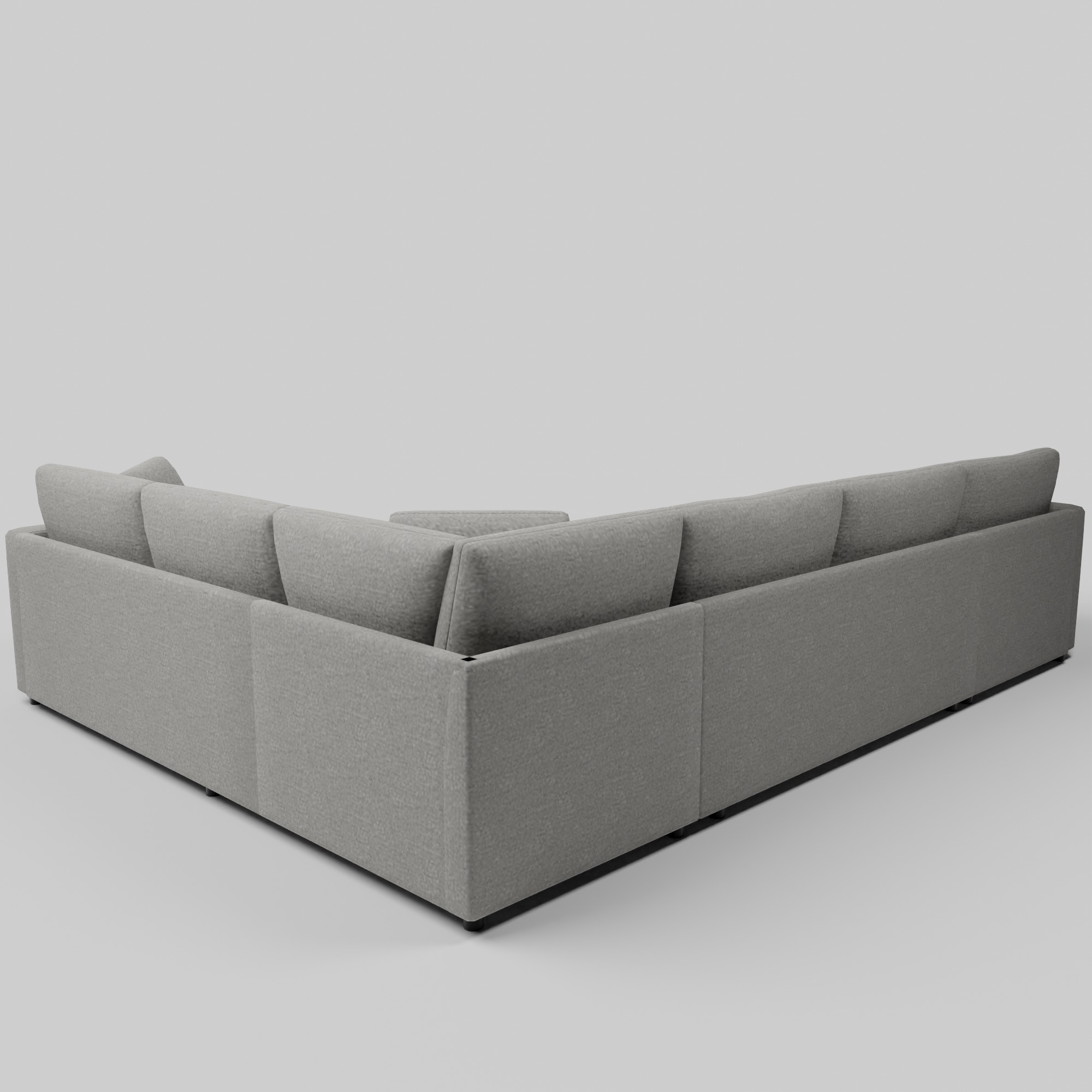 Gather Deep 3-Piece Sectional Sofa 3D model_6