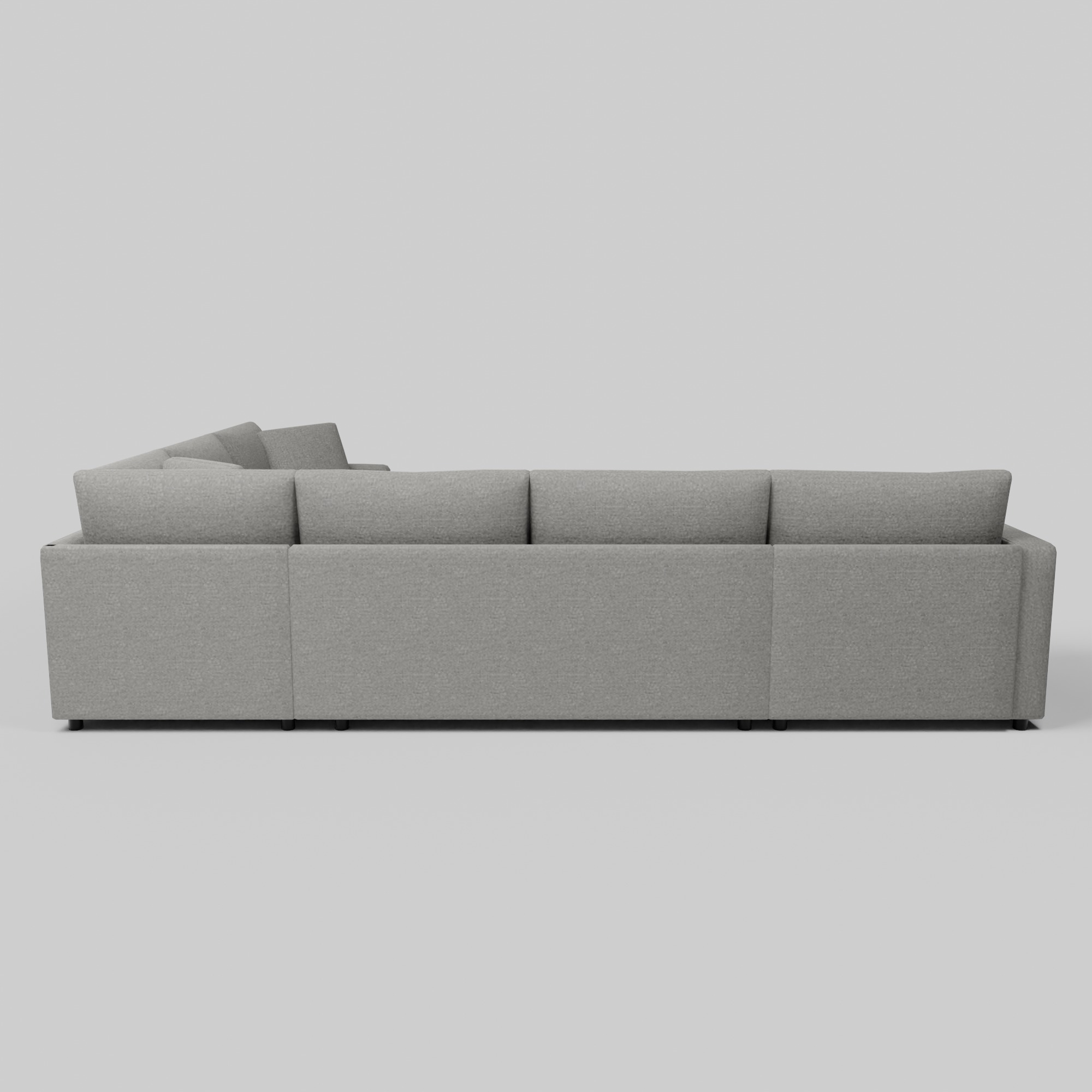 Gather Deep 3-Piece Sectional Sofa 3D model_5