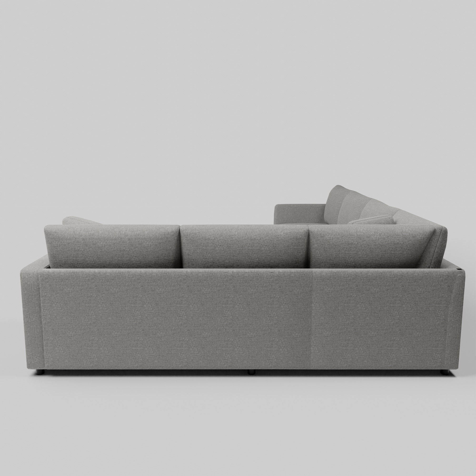 Gather Deep 3-Piece Sectional Sofa 3D model_7