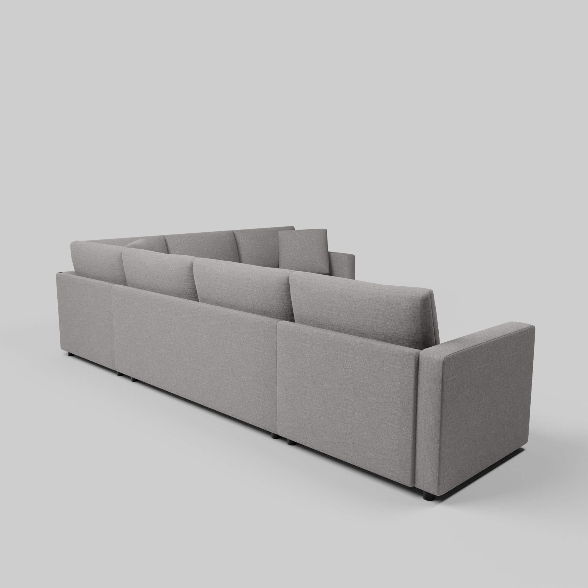 Gather Deep 3-Piece Sectional Sofa 3D model_4