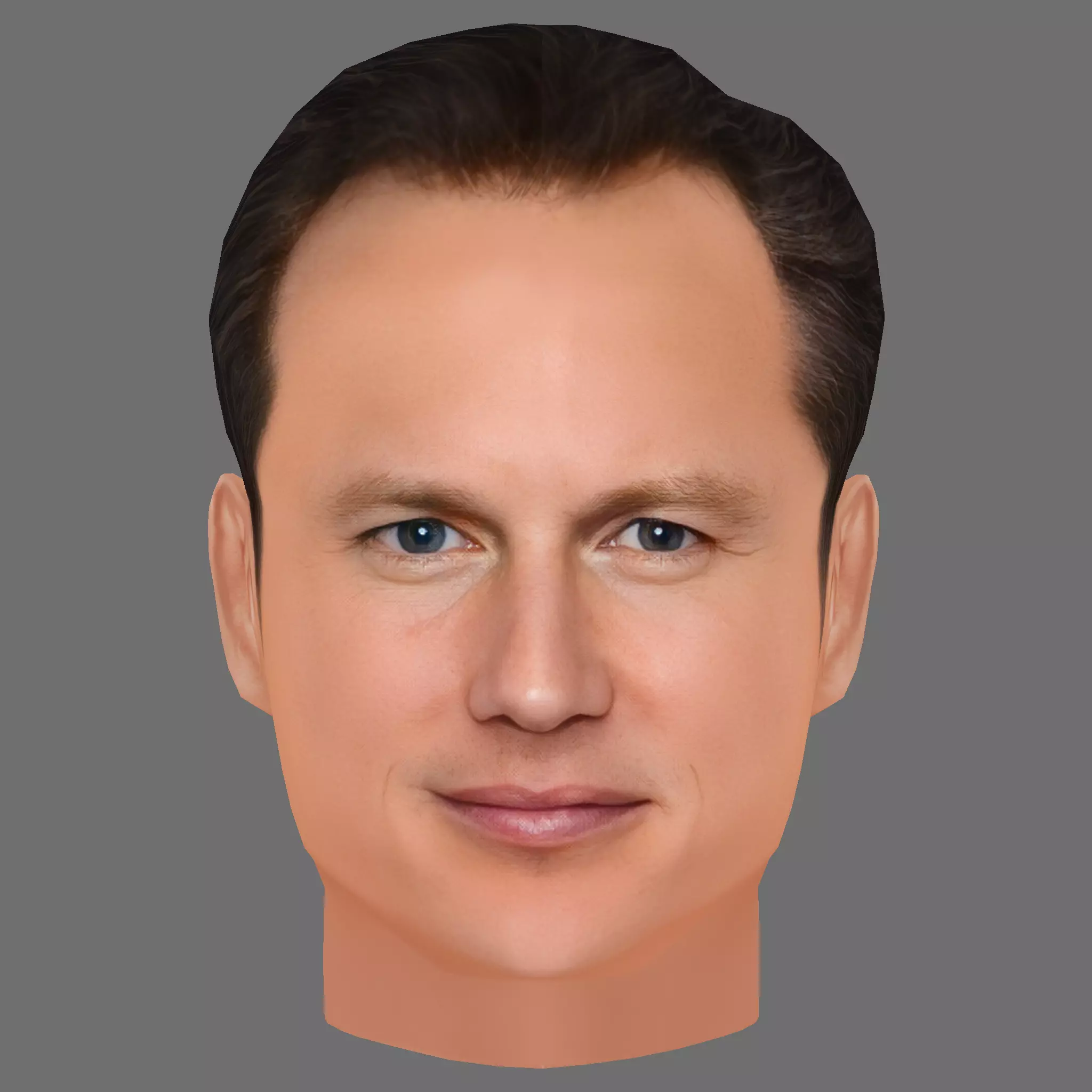 Patrick Wilson Head - Low poly head for game Low-poly 3D model_0
