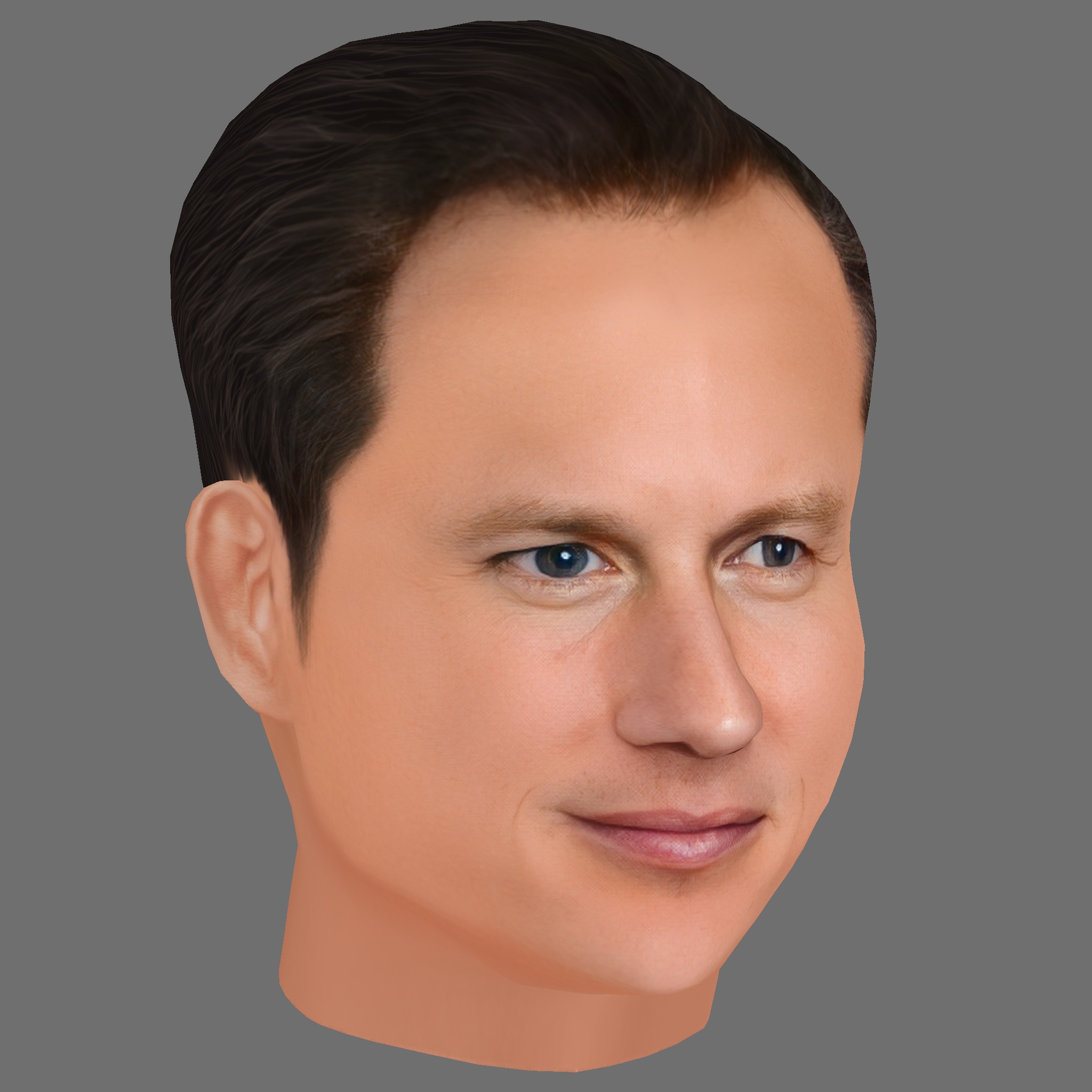 Patrick Wilson Head - Low poly head for game Low-poly 3D model_6
