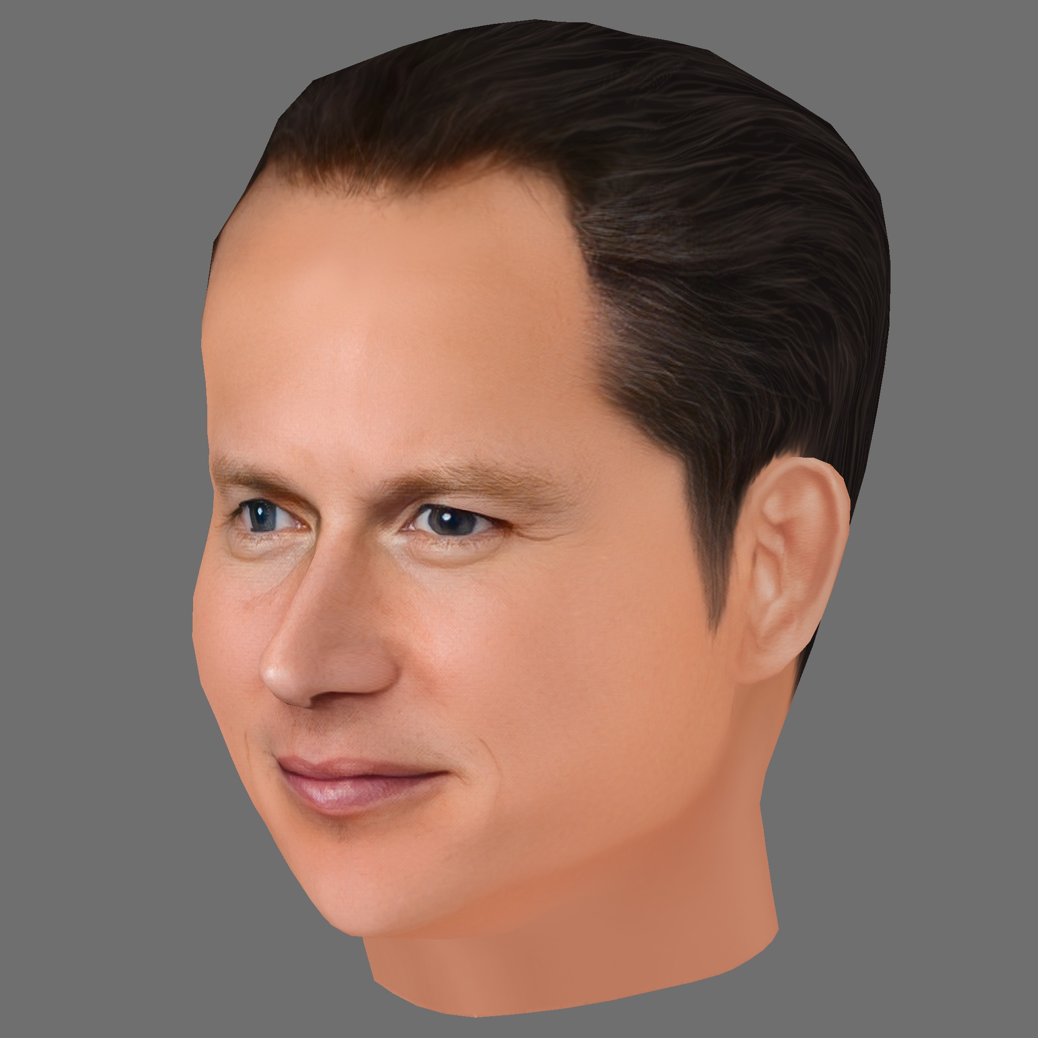Patrick Wilson Head - Low poly head for game Low-poly 3D model_1