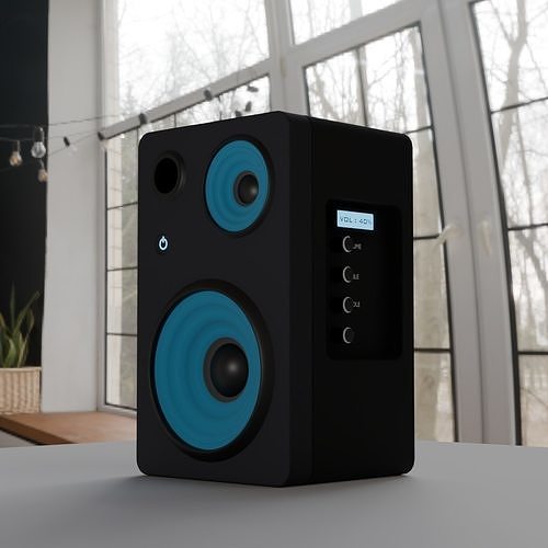 Studio monitor speaker 3D model