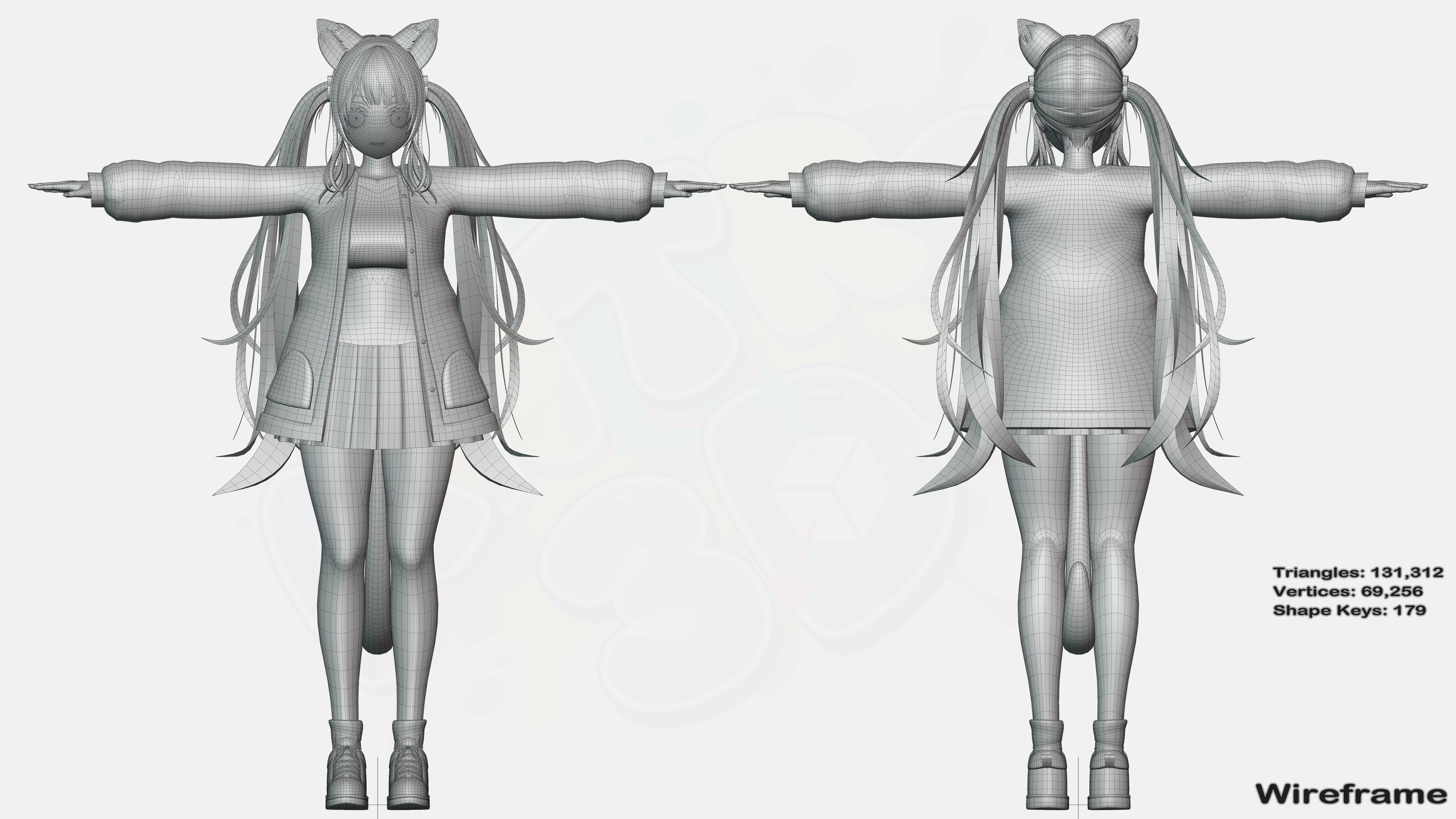 Rona 3D Model - VRChat Avatar 3D model_8