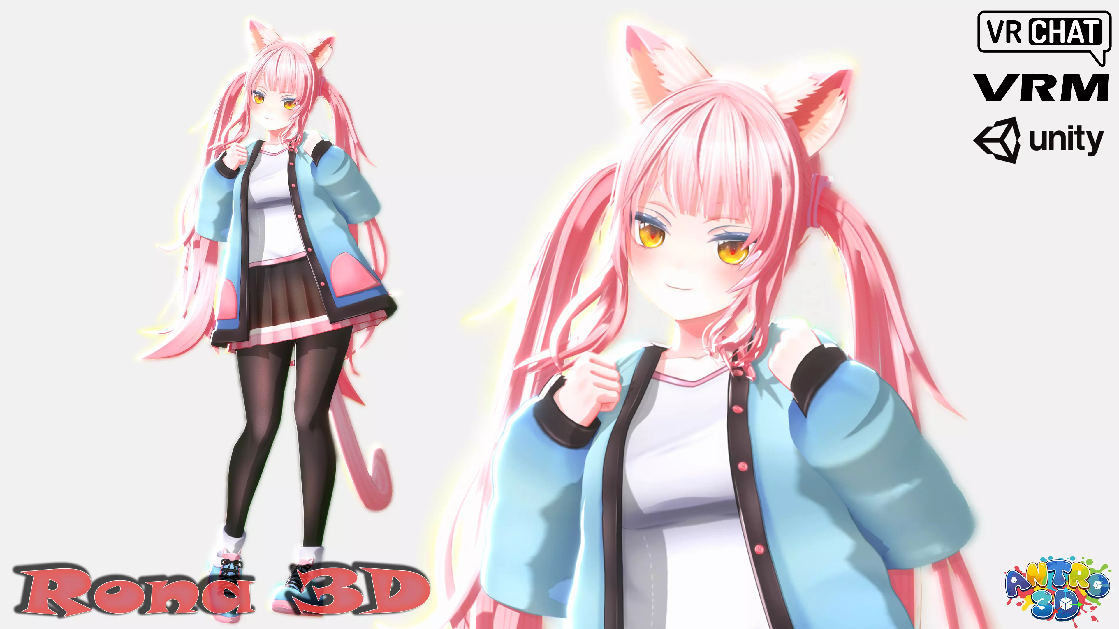 Rona 3D Model - VRChat Avatar 3D model_0