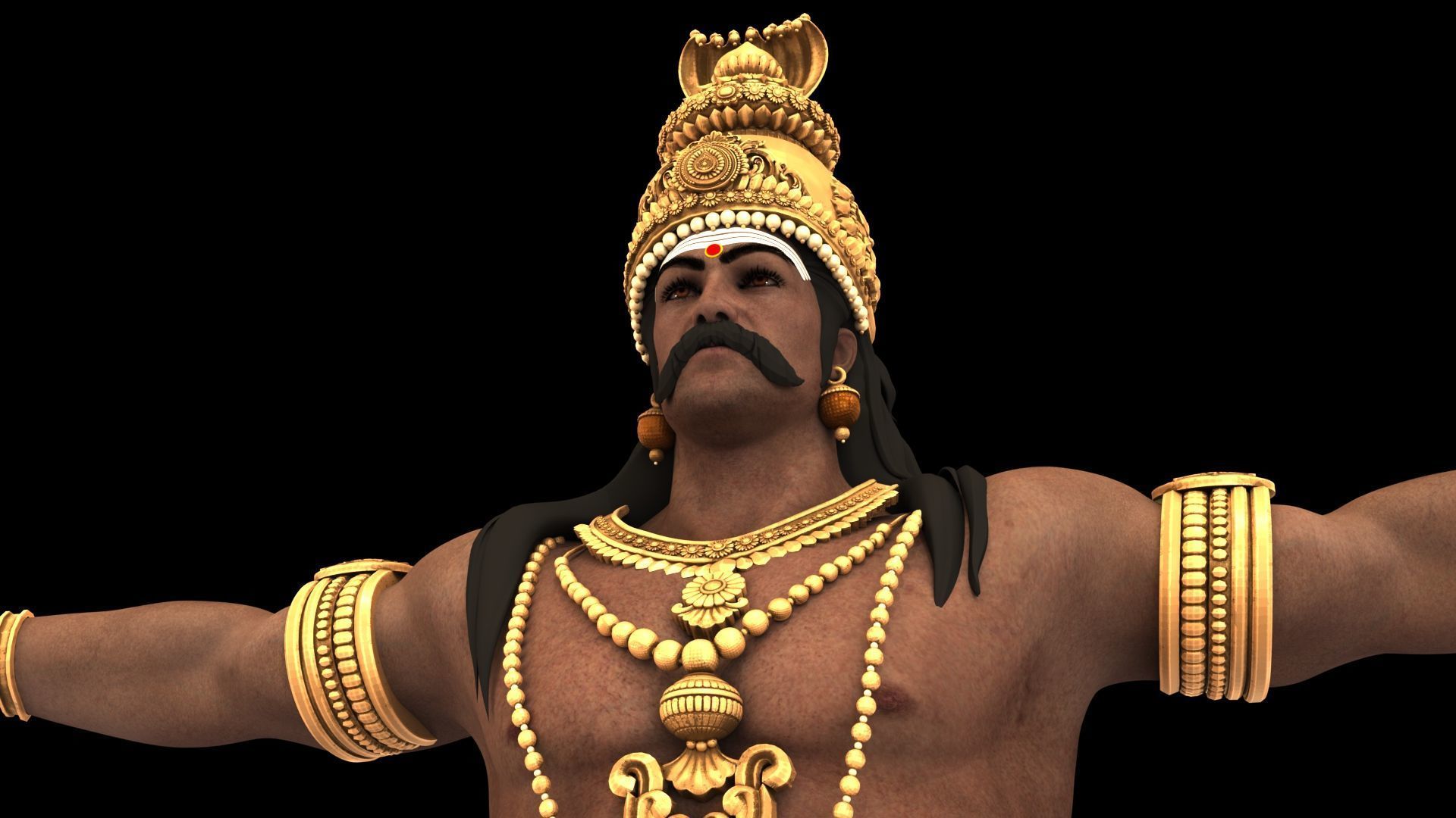 Ravana t pose 3D model_17