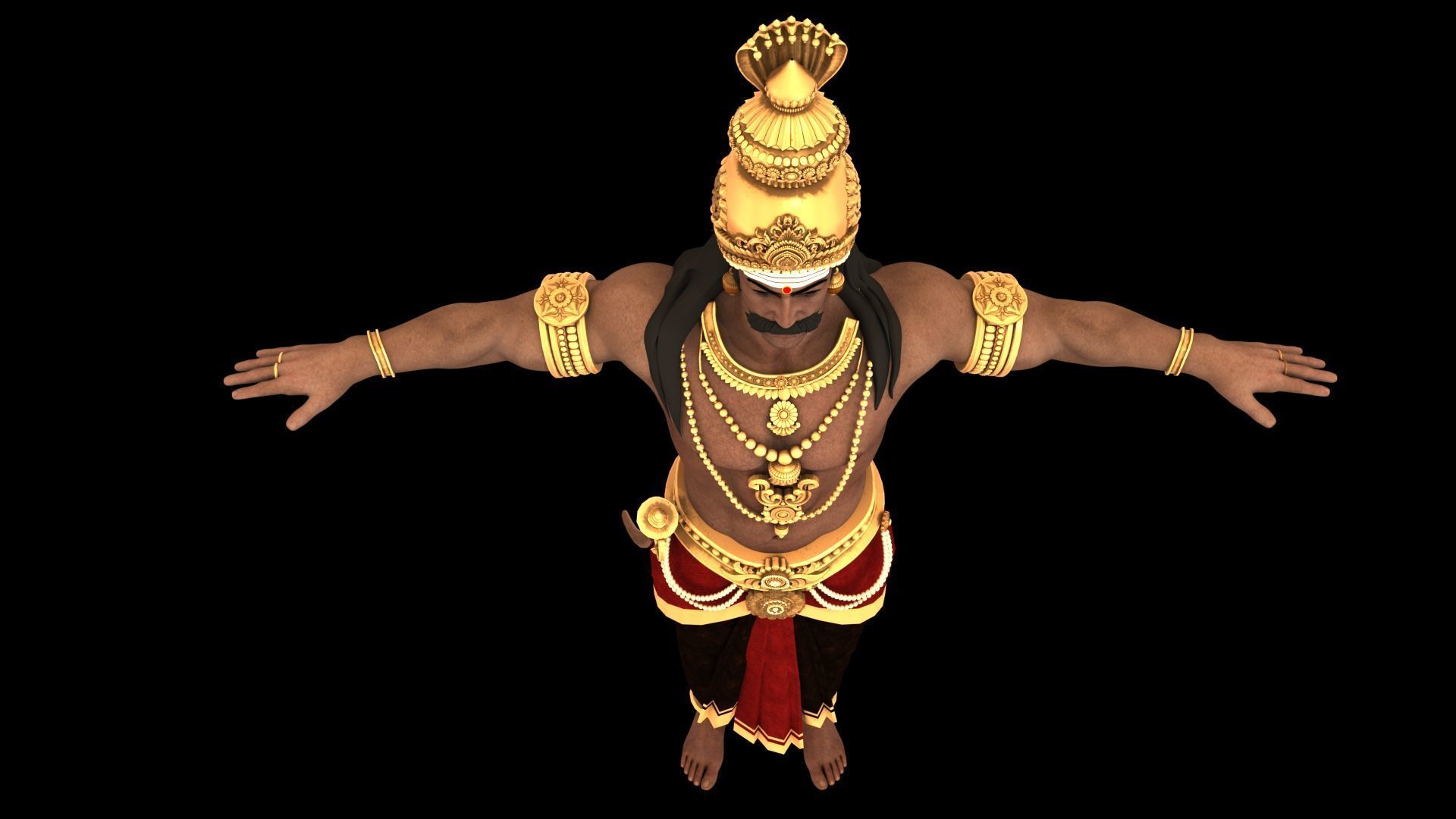 Ravana t pose 3D model_9