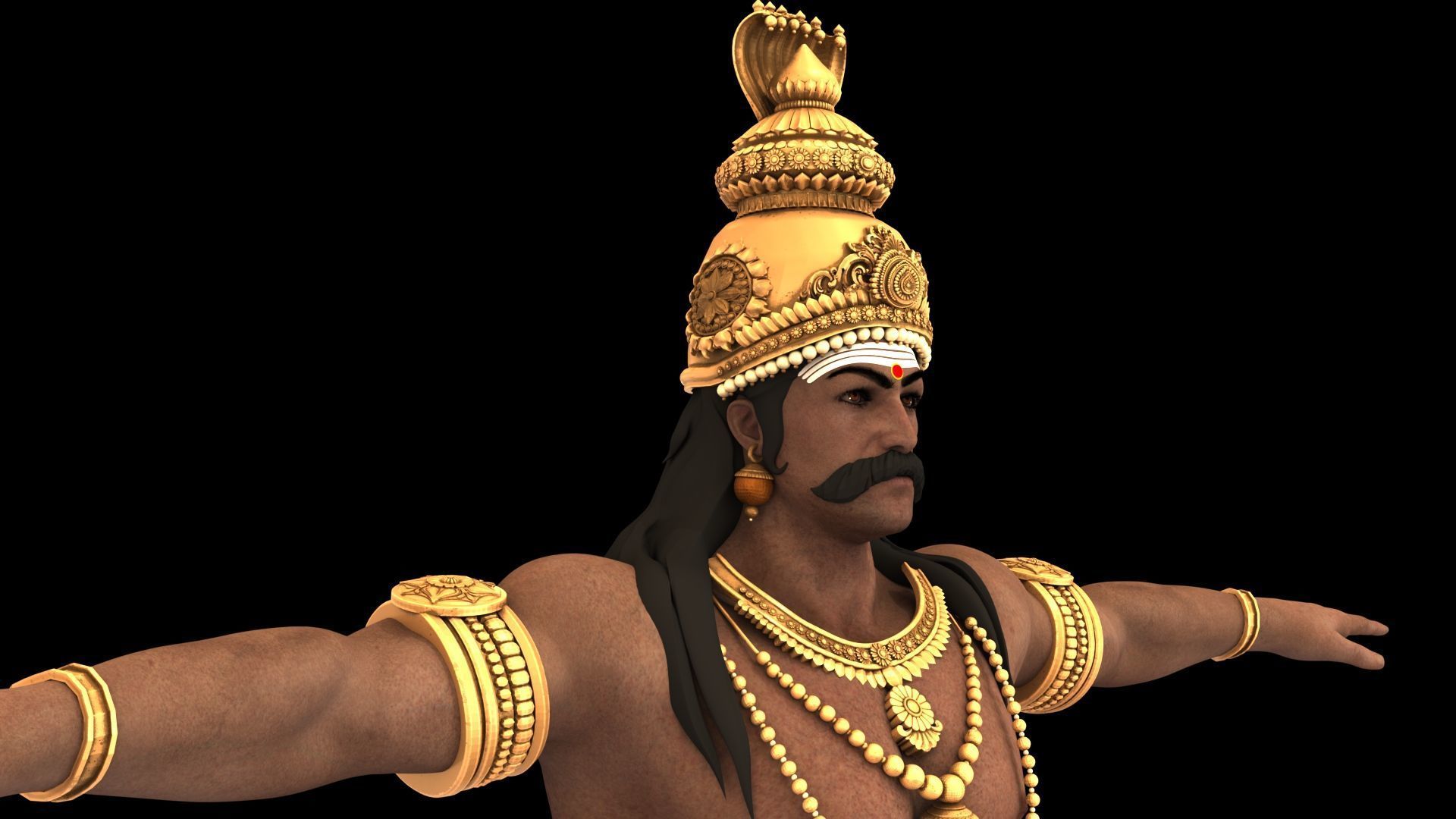 Ravana t pose 3D model_1