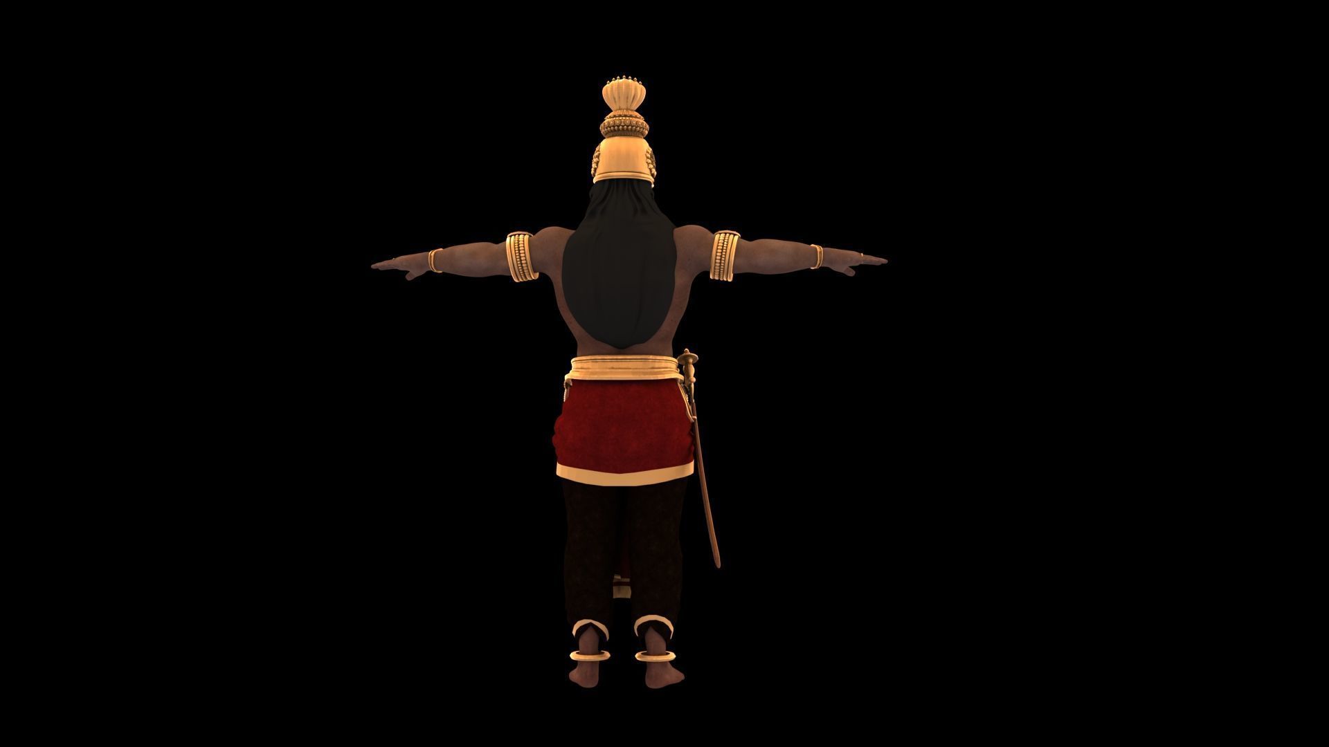 Ravana t pose 3D model_4