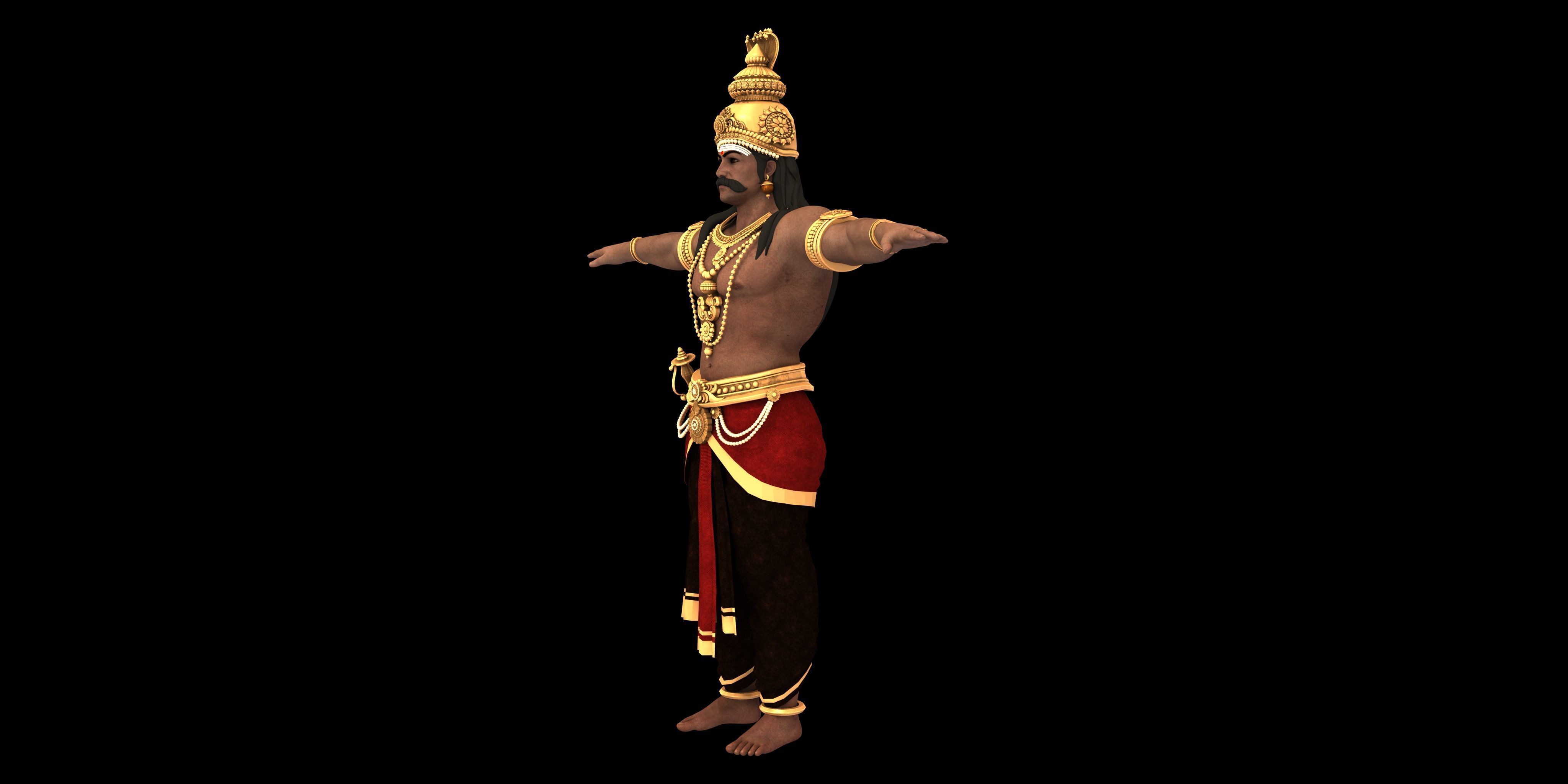 Ravana t pose 3D model_12