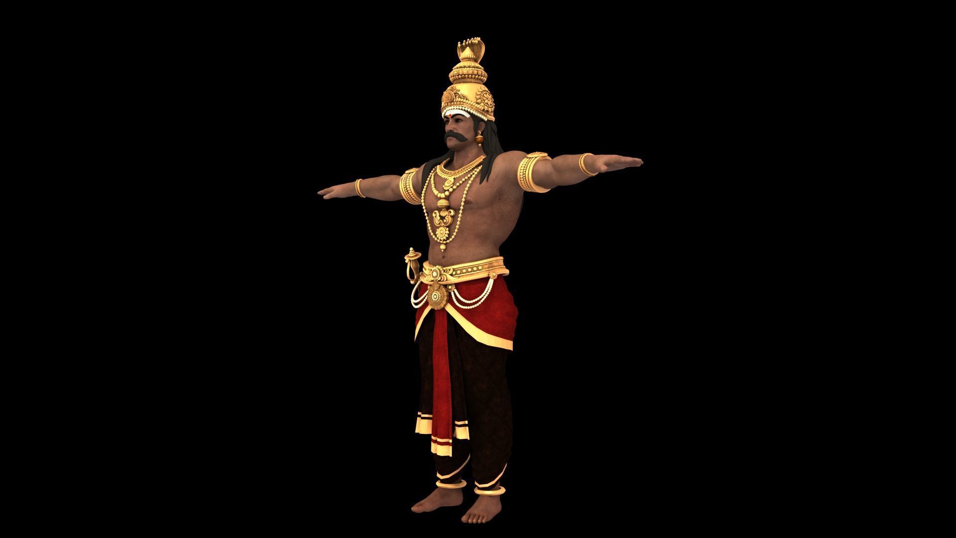 Ravana t pose 3D model_5