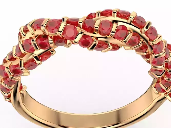 Twisted Diamond Ring