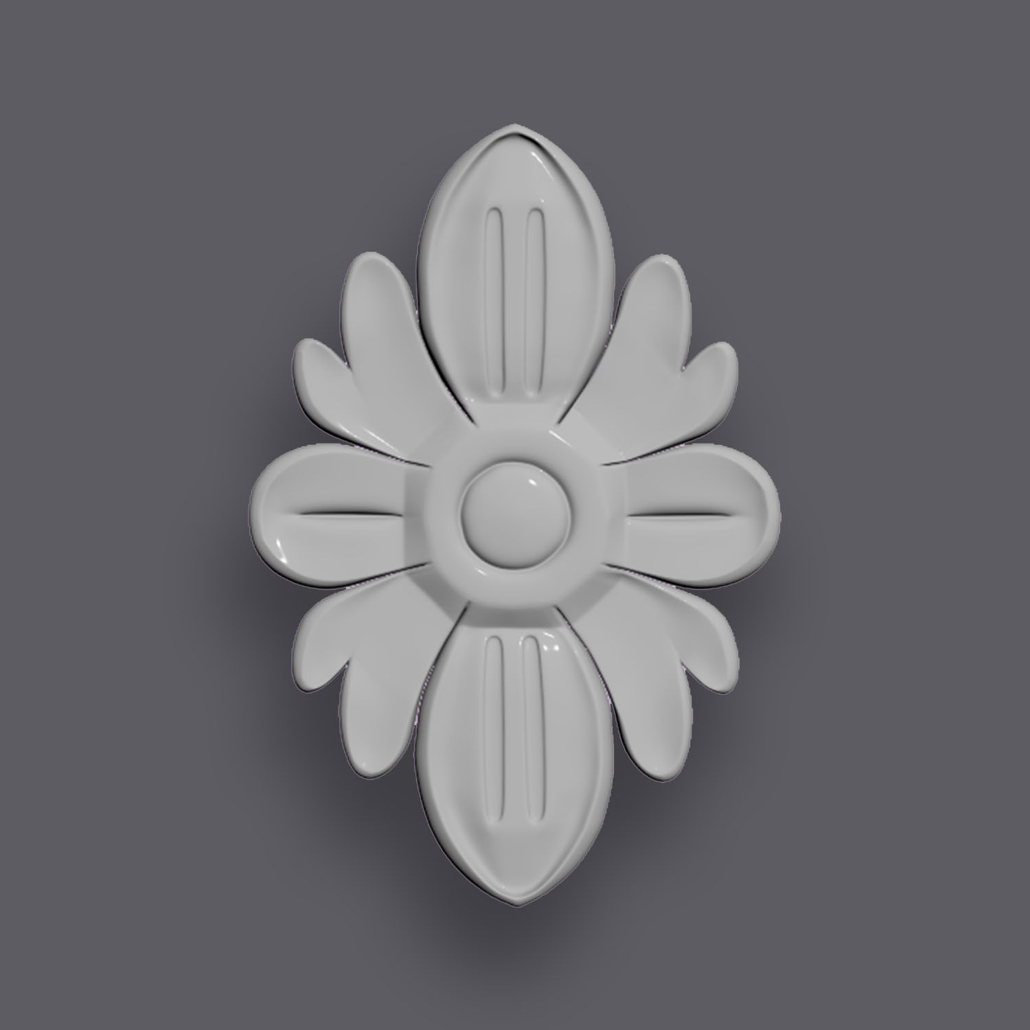 5 Flowers Ornamental Pack 5 3D model_11