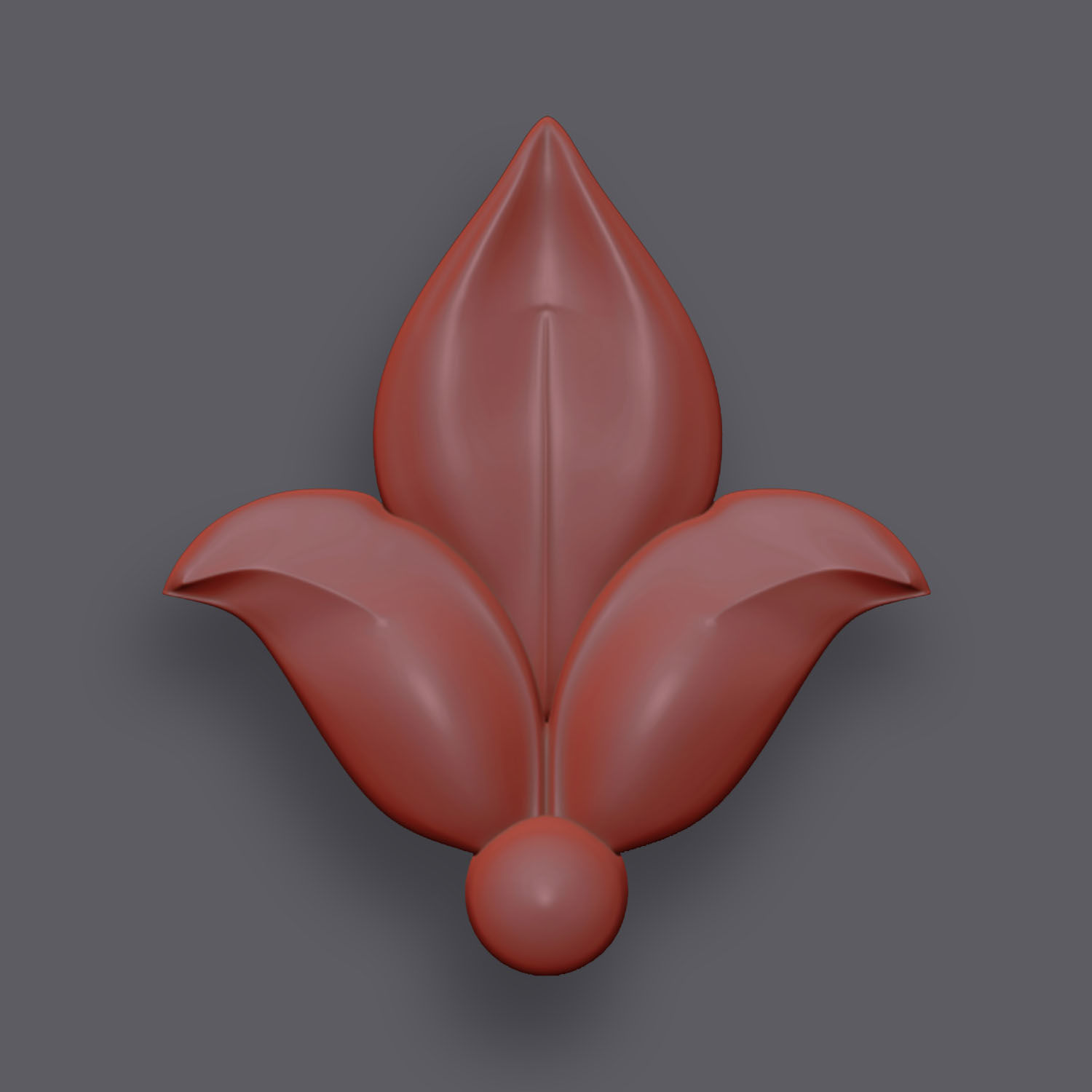 5 Flowers Ornamental Pack 5 3D model_13