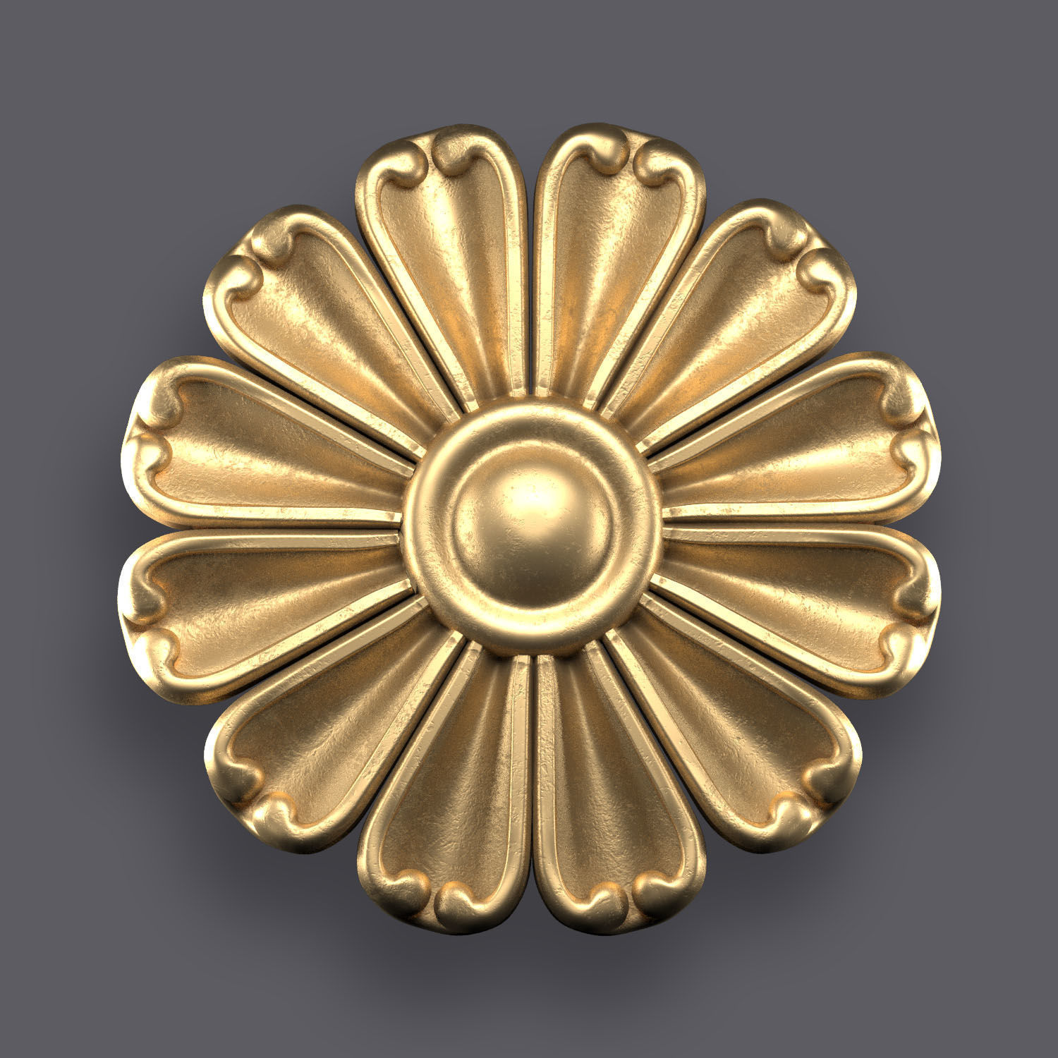 5 Flowers Ornamental Pack 5 3D model_4