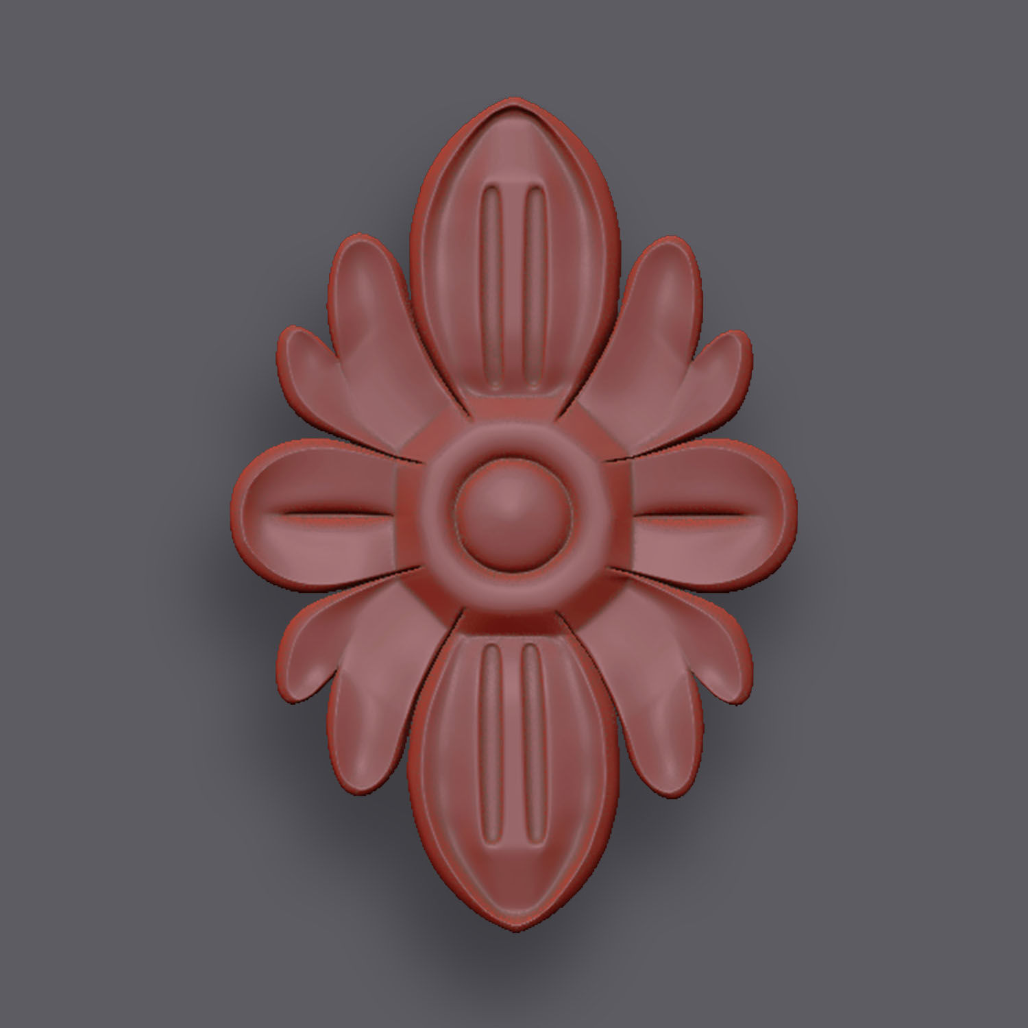 5 Flowers Ornamental Pack 5 3D model_17