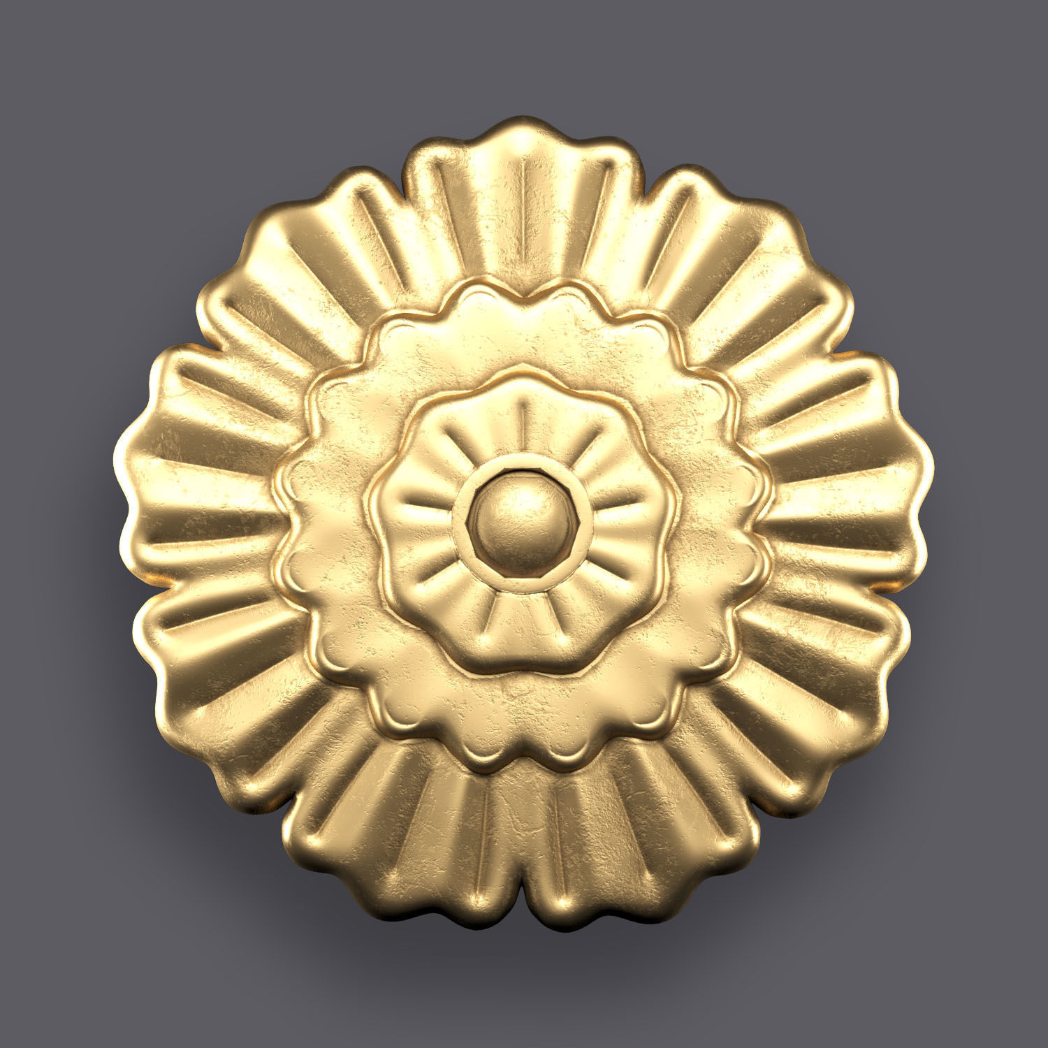 5 Flowers Ornamental Pack 5 3D model_3