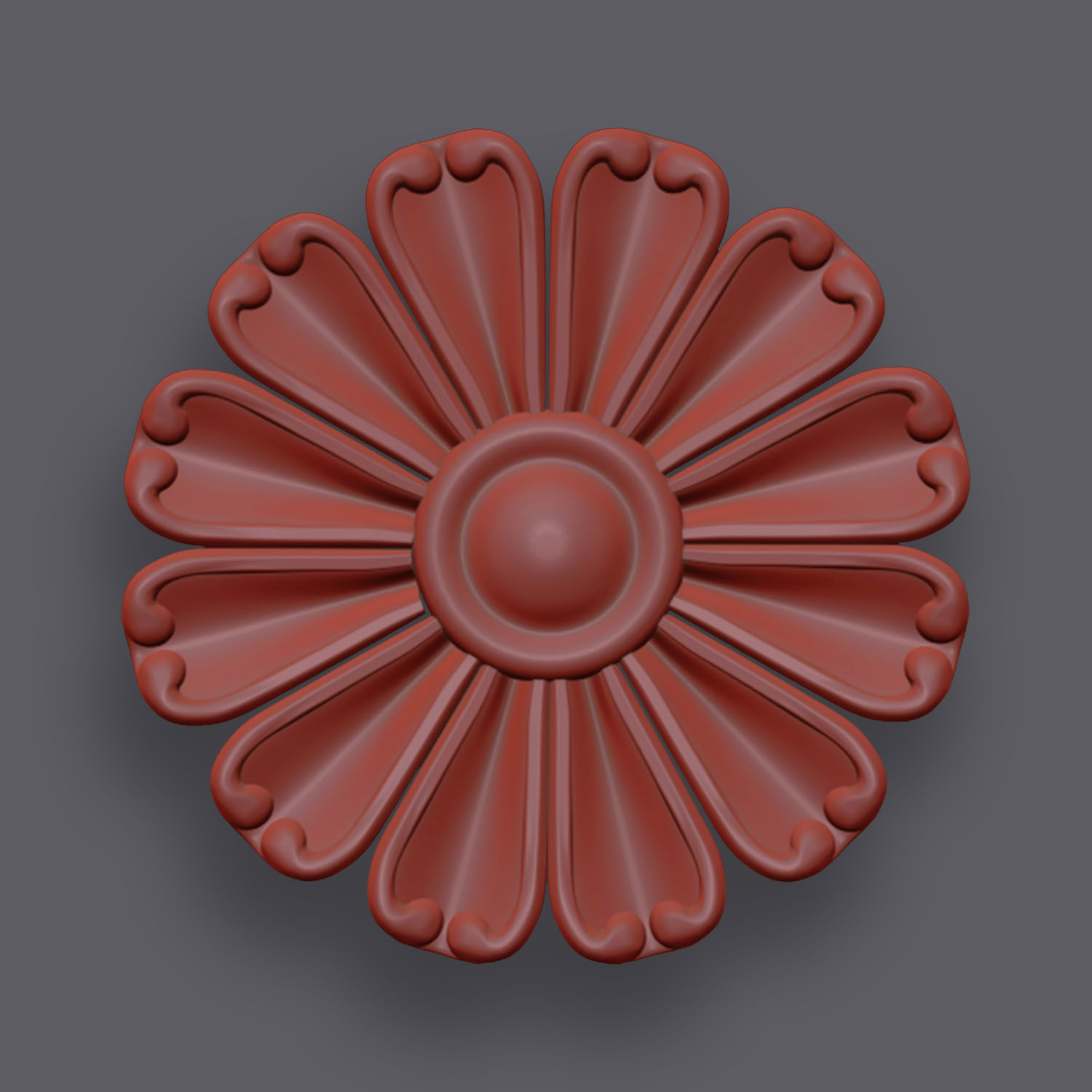 5 Flowers Ornamental Pack 5 3D model_16