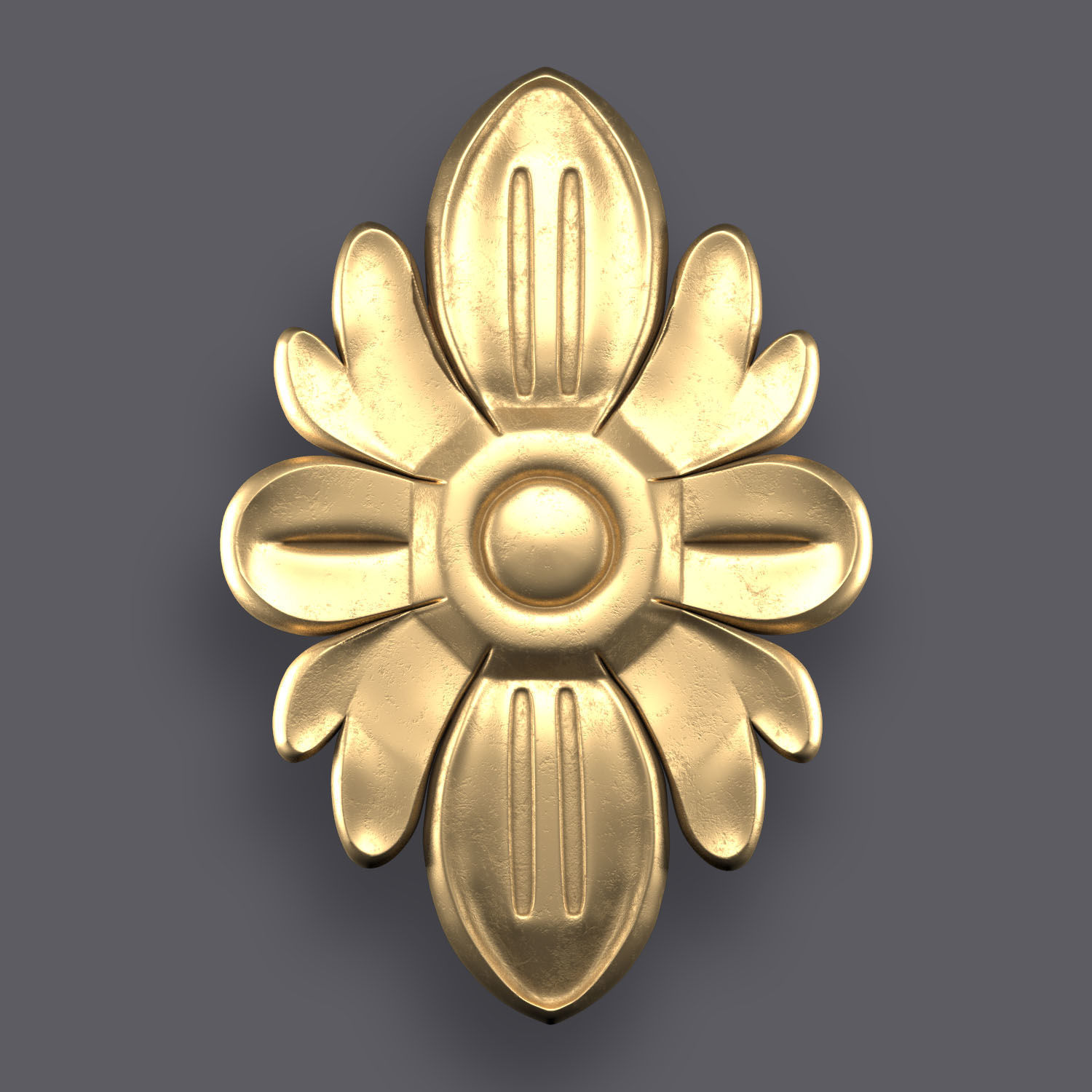 5 Flowers Ornamental Pack 5 3D model_5
