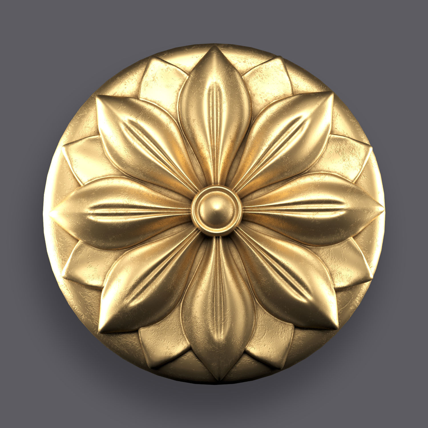 5 Flowers Ornamental Pack 5 3D model_2