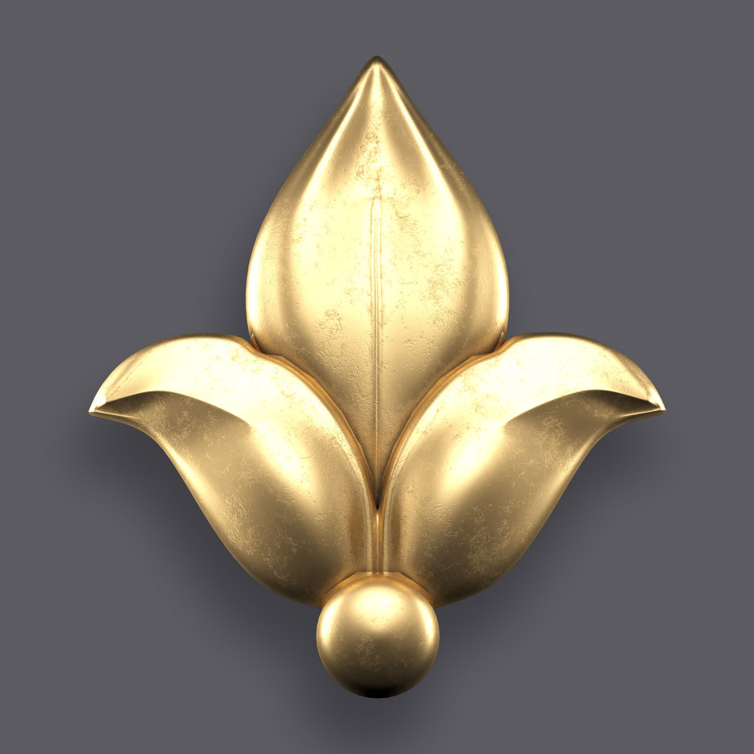 5 Flowers Ornamental Pack 5 3D model_1