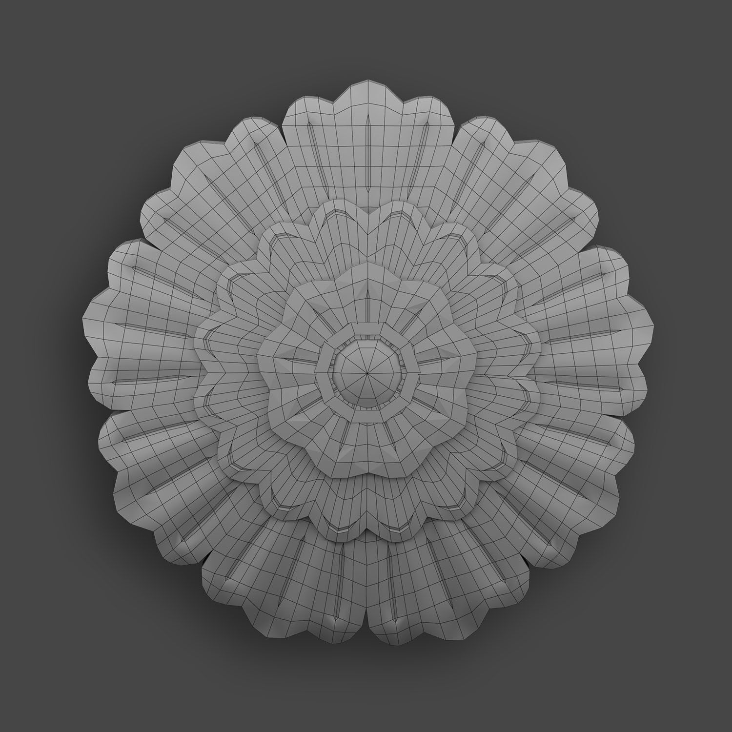 5 Flowers Ornamental Pack 5 3D model_21