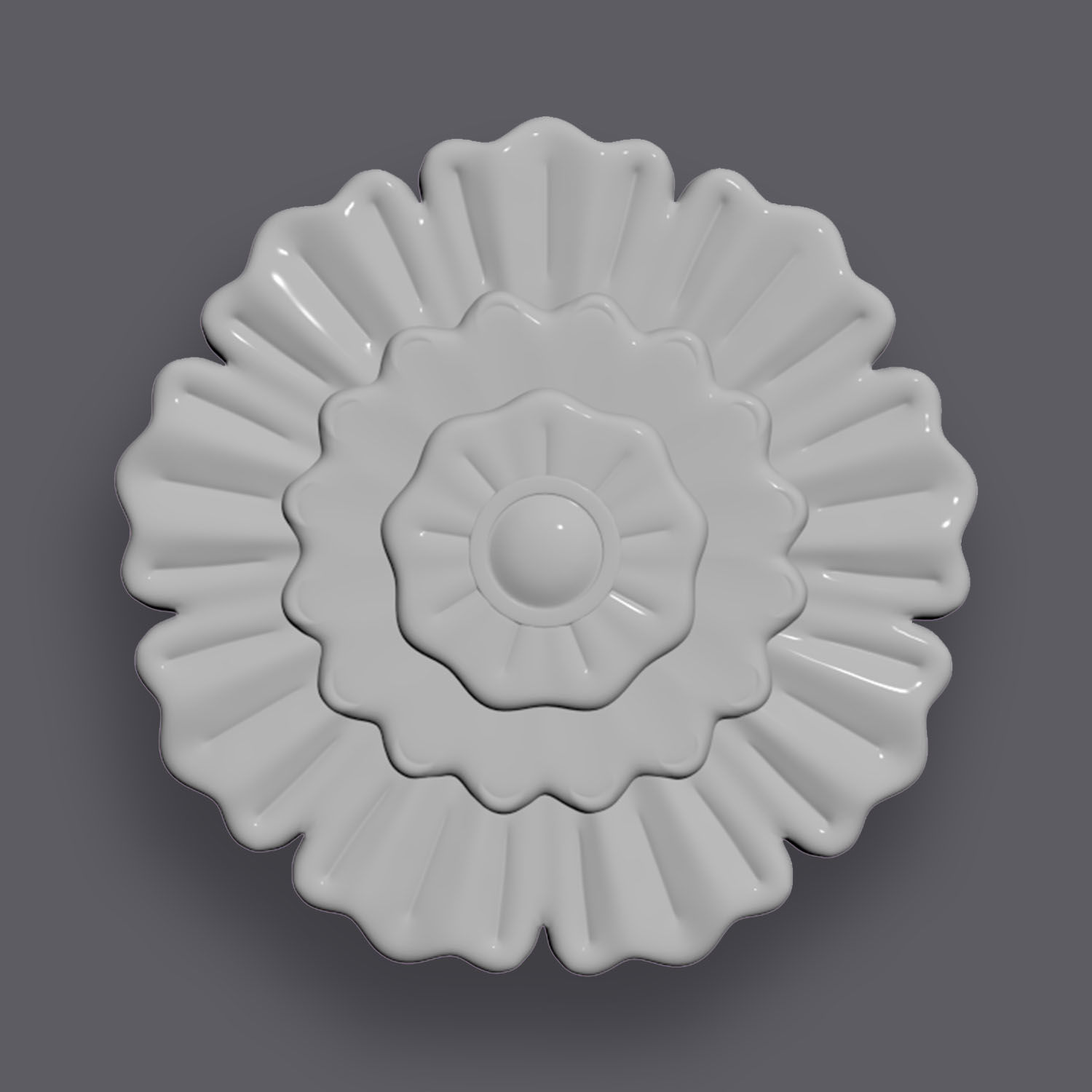 5 Flowers Ornamental Pack 5 3D model_9