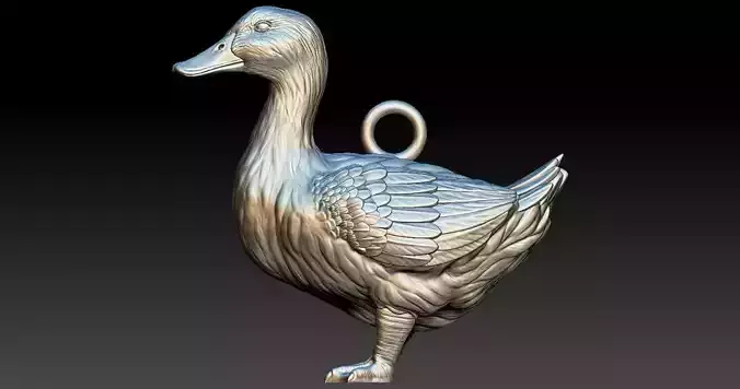 Model Duck Pendant 3D printed  3D print model