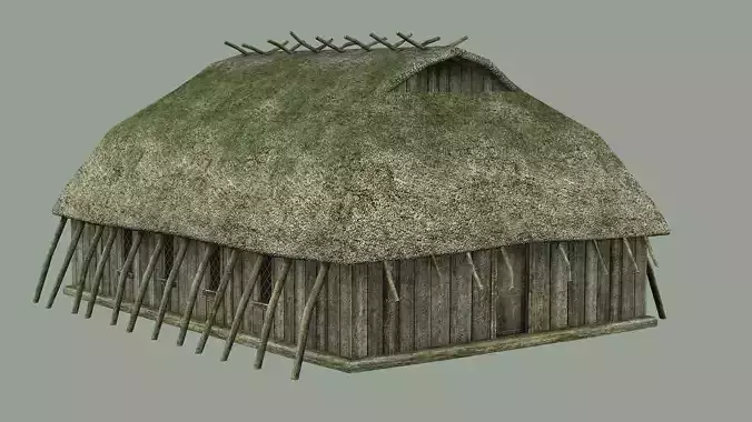 Viking Basic House Cottage Hut Northern Village Next Gen Low-poly 3D model