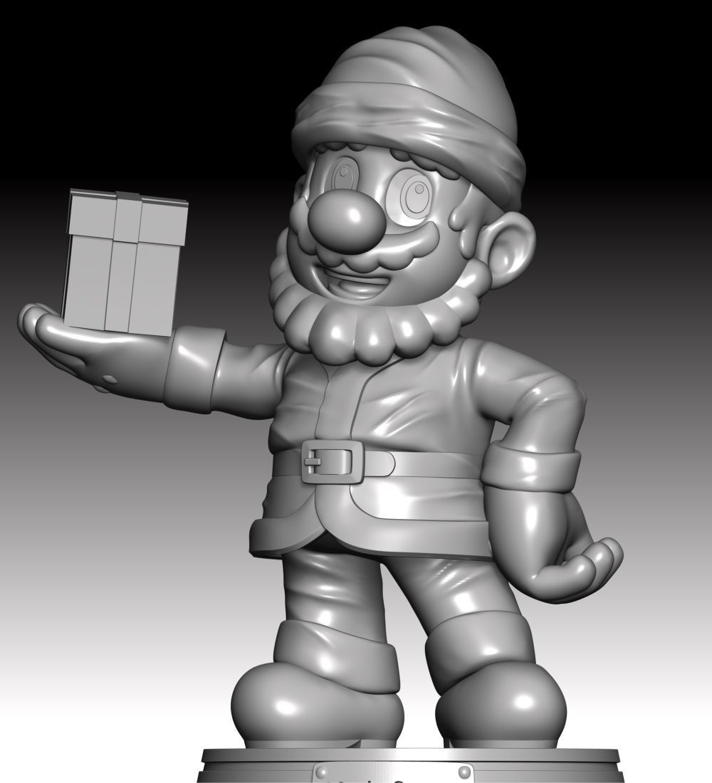 Mario Santa - Merry Christmas 3D print model_3