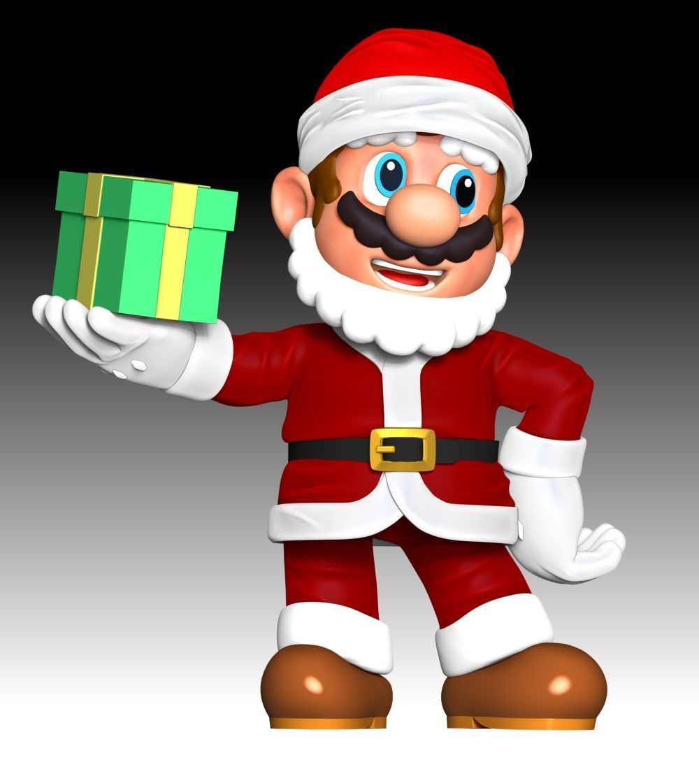 Mario Santa - Merry Christmas 3D print model_4