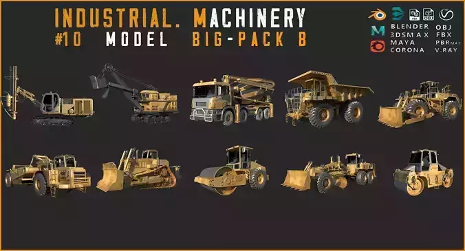 BIG- PACK  B   Industrial Machinery 3D Model Collection