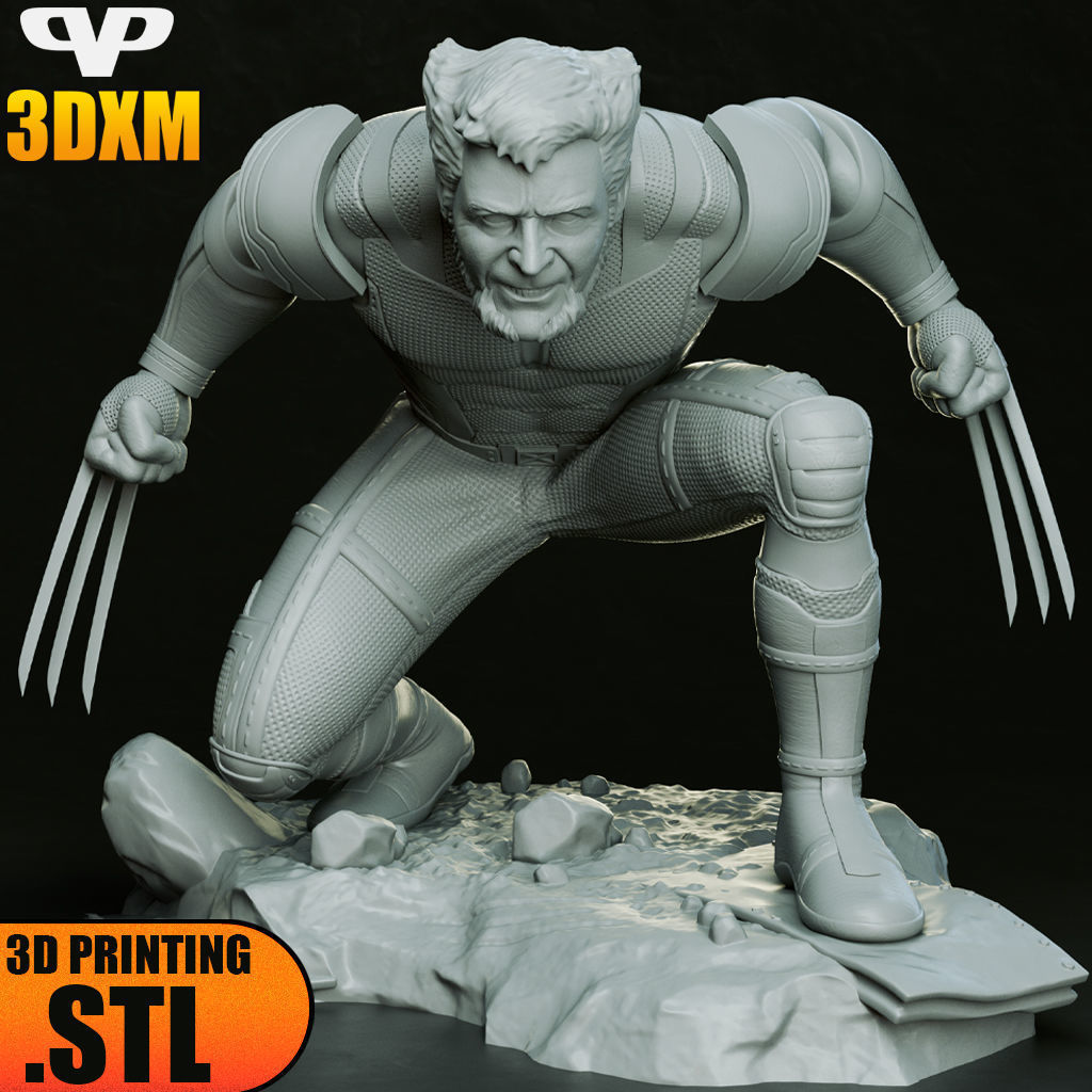 Wolverine Hugh Jackman STL for 3D Printing ChibiSTL 3DXM 3D print model_3