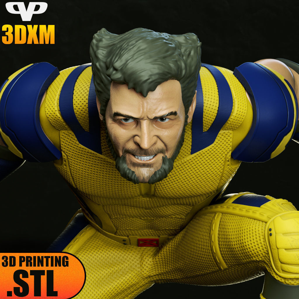 Wolverine Hugh Jackman STL for 3D Printing ChibiSTL 3DXM 3D print model_1
