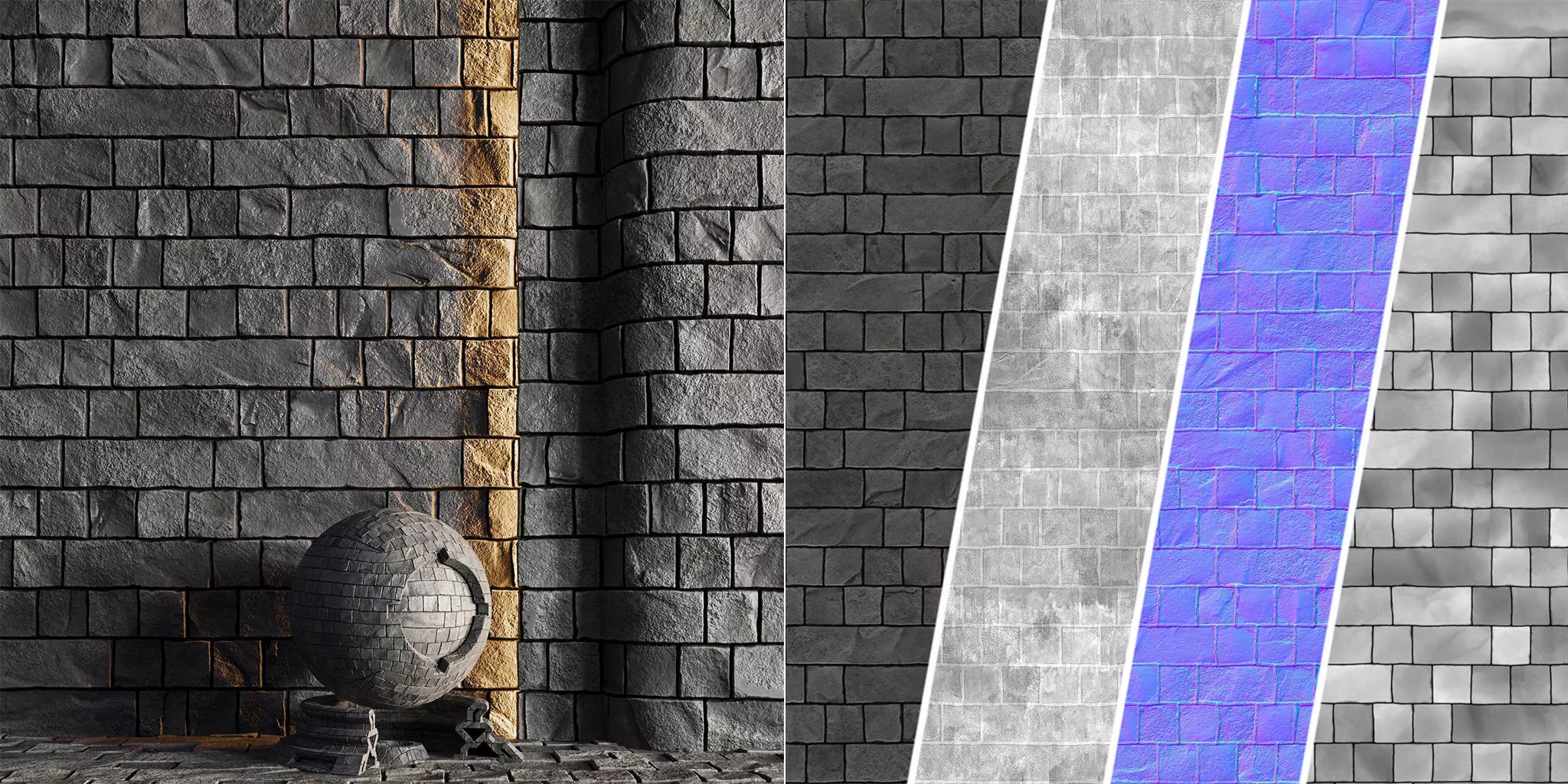 H76 Slate Stone - PBR - 4K - Seamless Texture