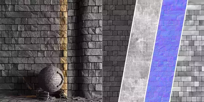 H76 Slate Stone - PBR - 4K - Seamless