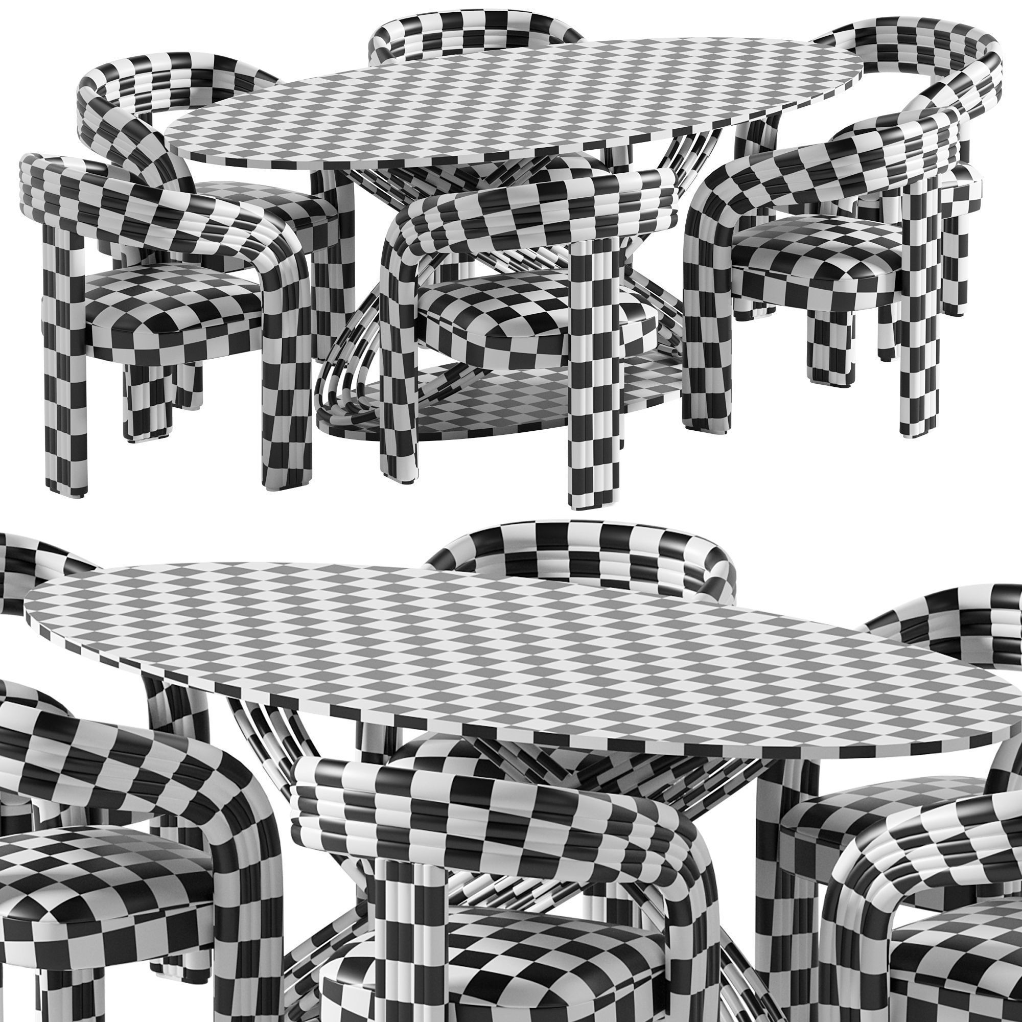 Dining set N5 3D model_6