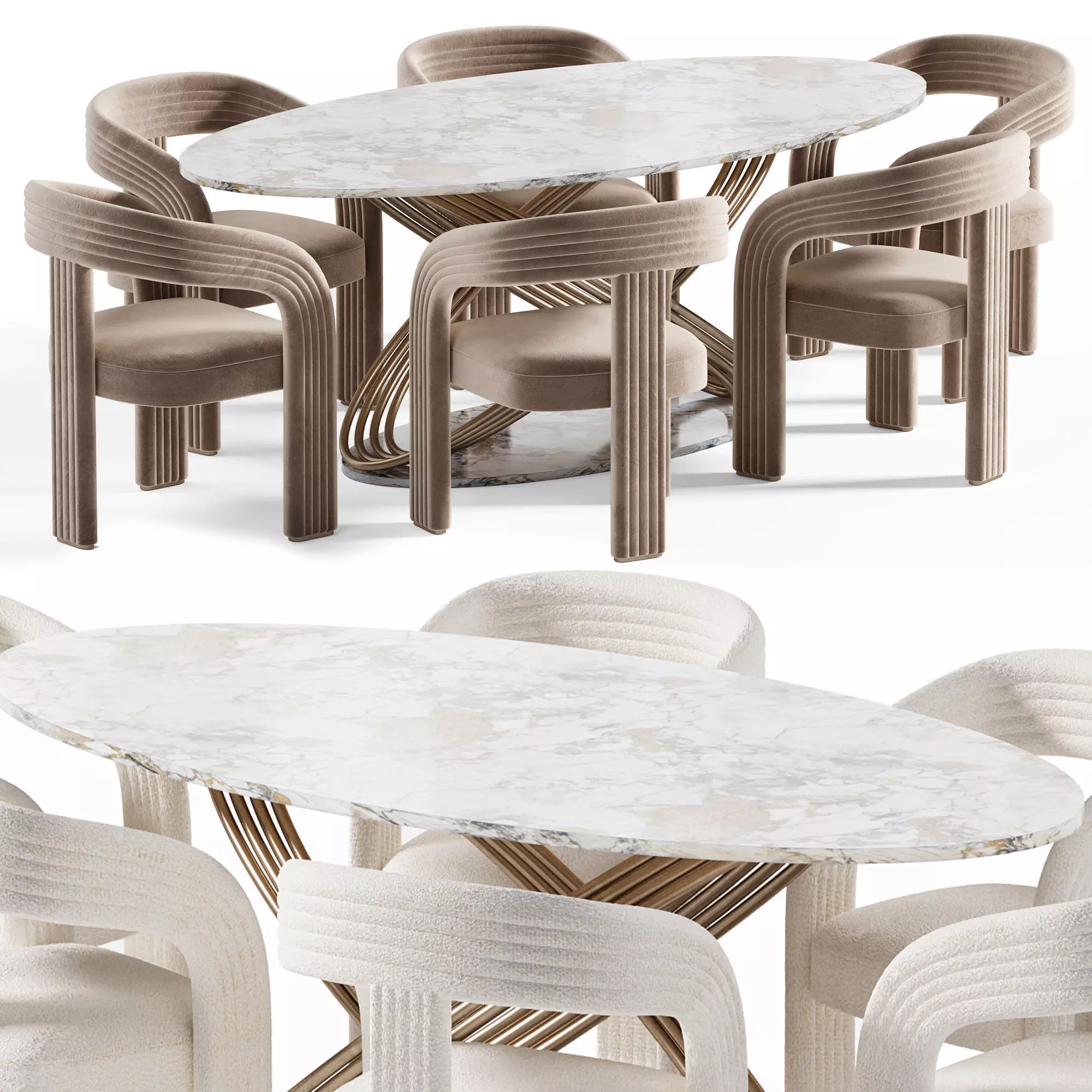 Dining set N5 3D model_0