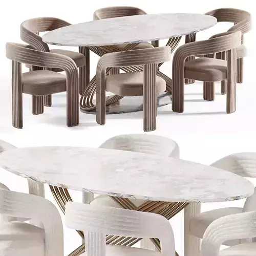 Dining set N5 3D model