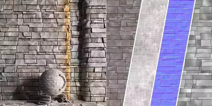 H79 Slate Stone - PBR - 4K - Seamless