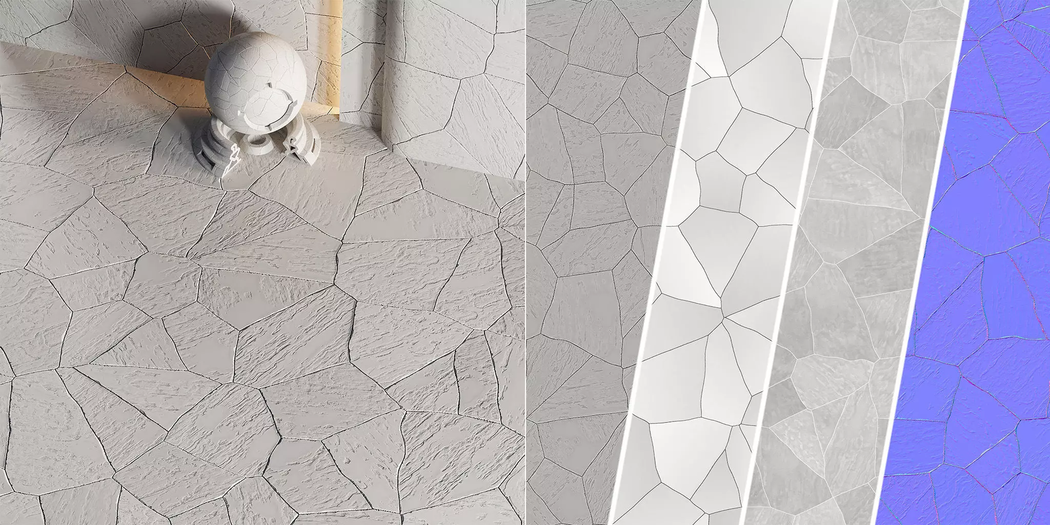 H80 Slate Stone - PBR - 4K - Seamless 3D model