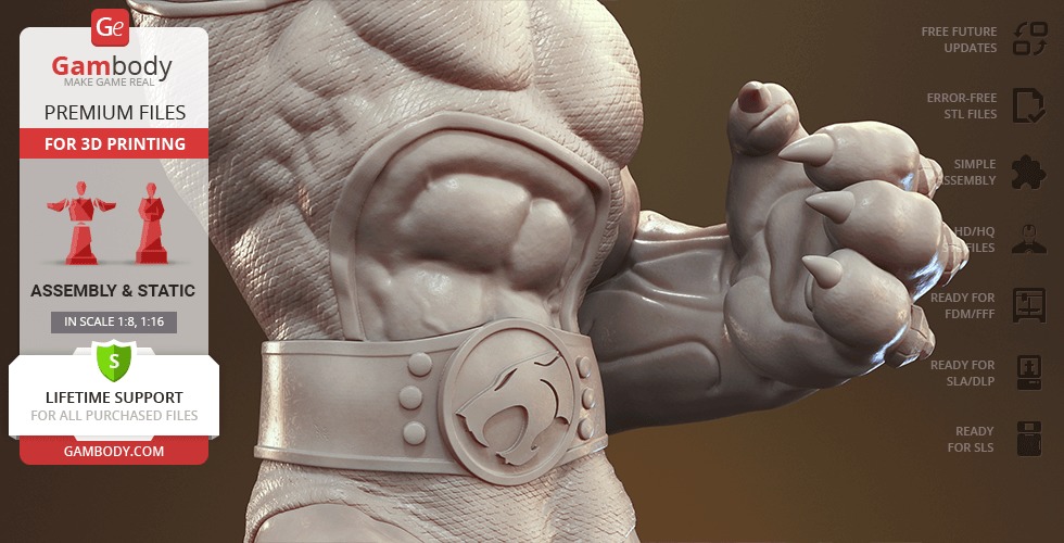 Lion O from Thundercats STL files 3D printing collectibles 3D print model_27