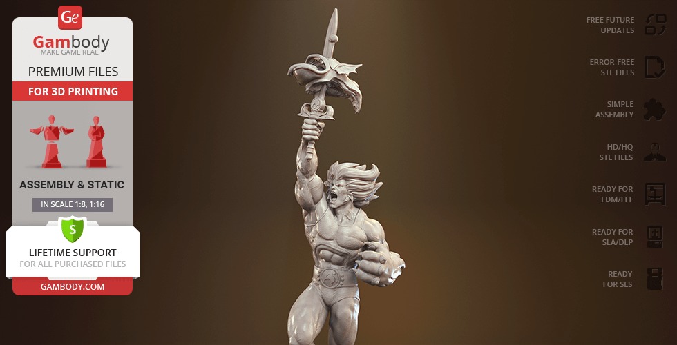 Lion O from Thundercats STL files 3D printing collectibles 3D print model_35